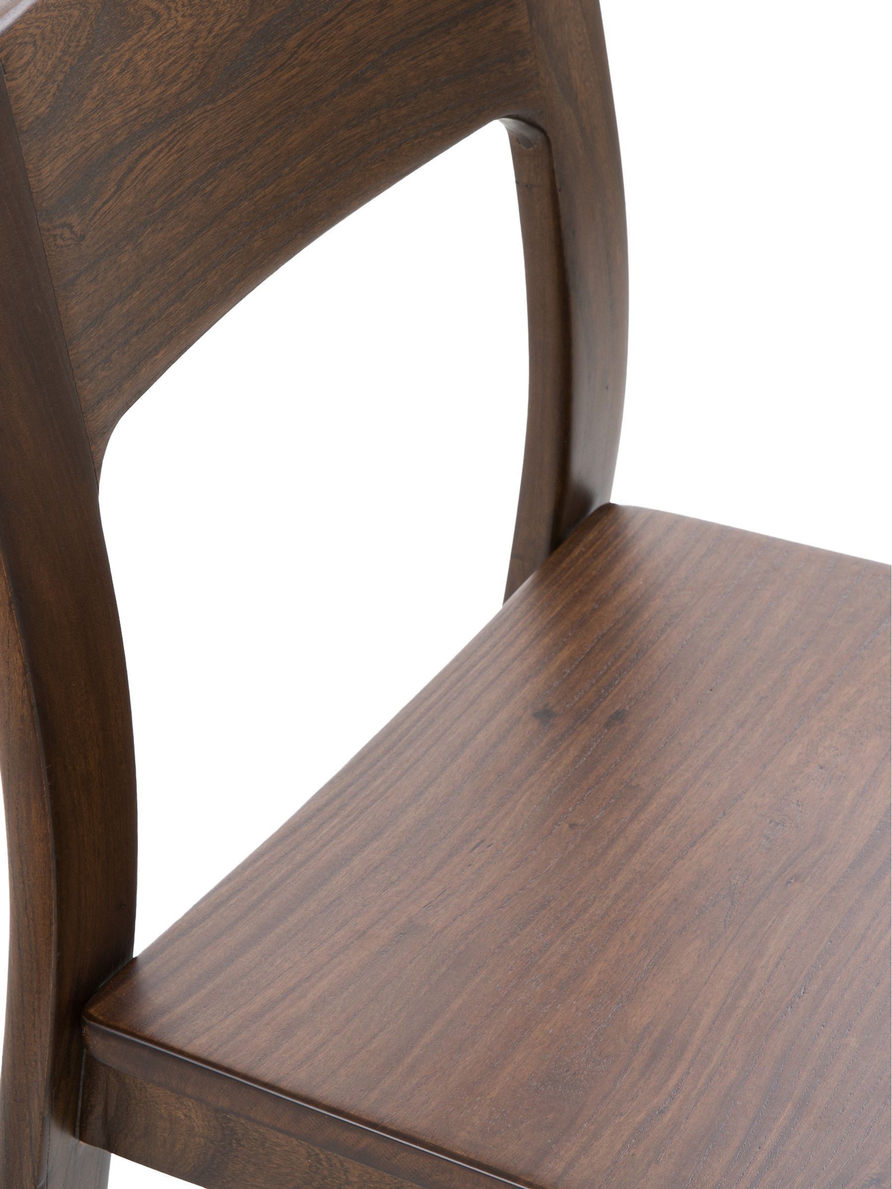 La Redoute Intérieurs Set of 2 Walnut Talet Solid Oak Chairs - Image 4 of 5