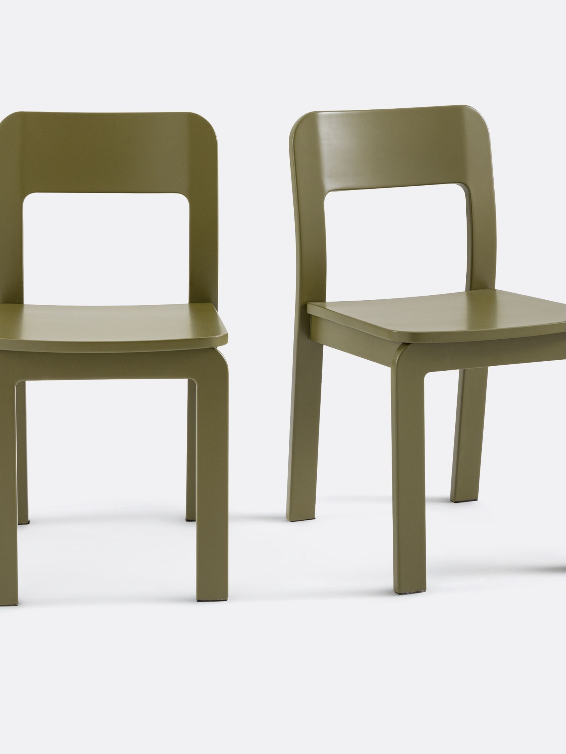 La Redoute Intérieurs Set of 2 Khaki Talet Solid Oak Chairs - Image 3 of 3