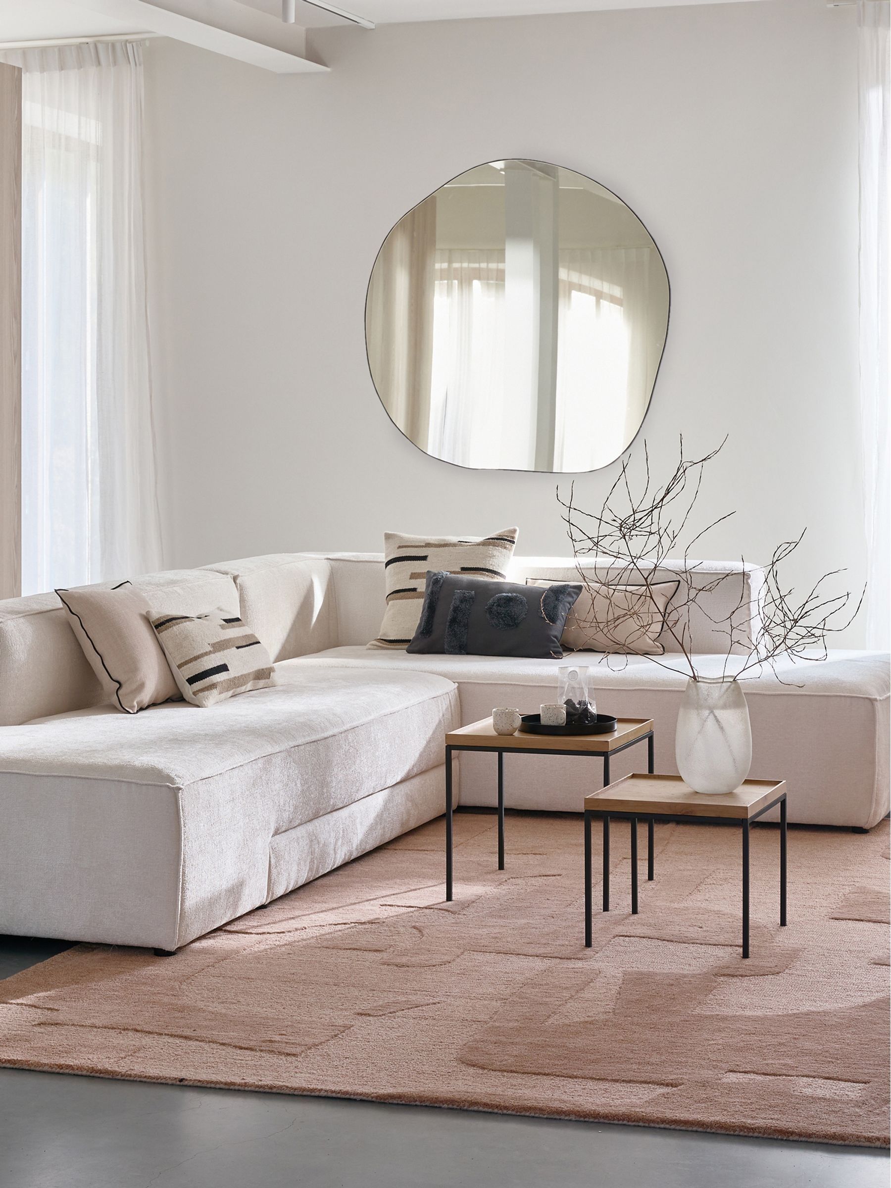 La Redoute Intérieurs Brass Ornica 120 x 120cm Shaped Mirror - Image 1 of 4