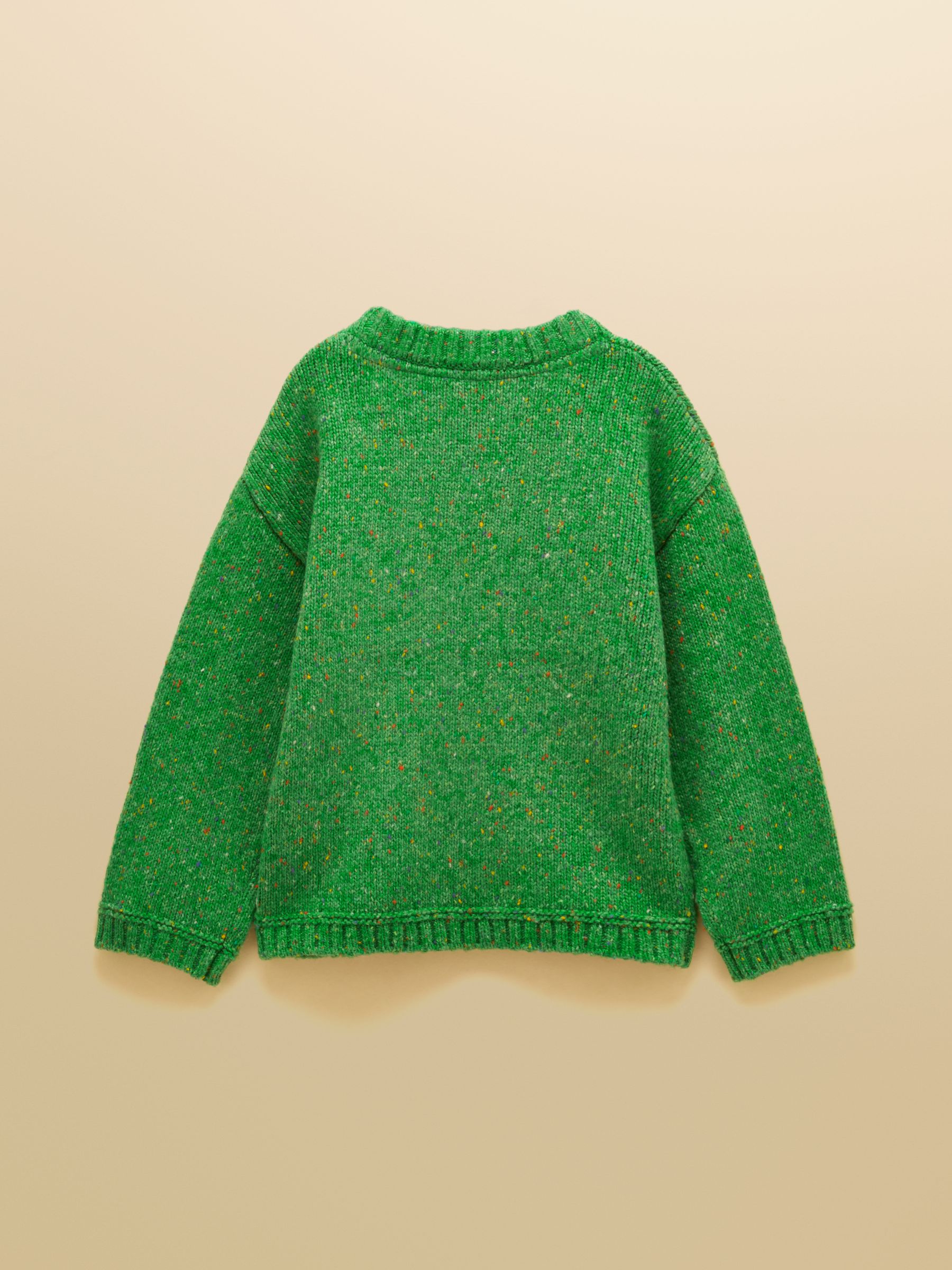 Kids' Fisherman Green Rib Jumper - Image 2 of 4 Kids' Fisherman Green Rib Jumper - Image 2 of 4