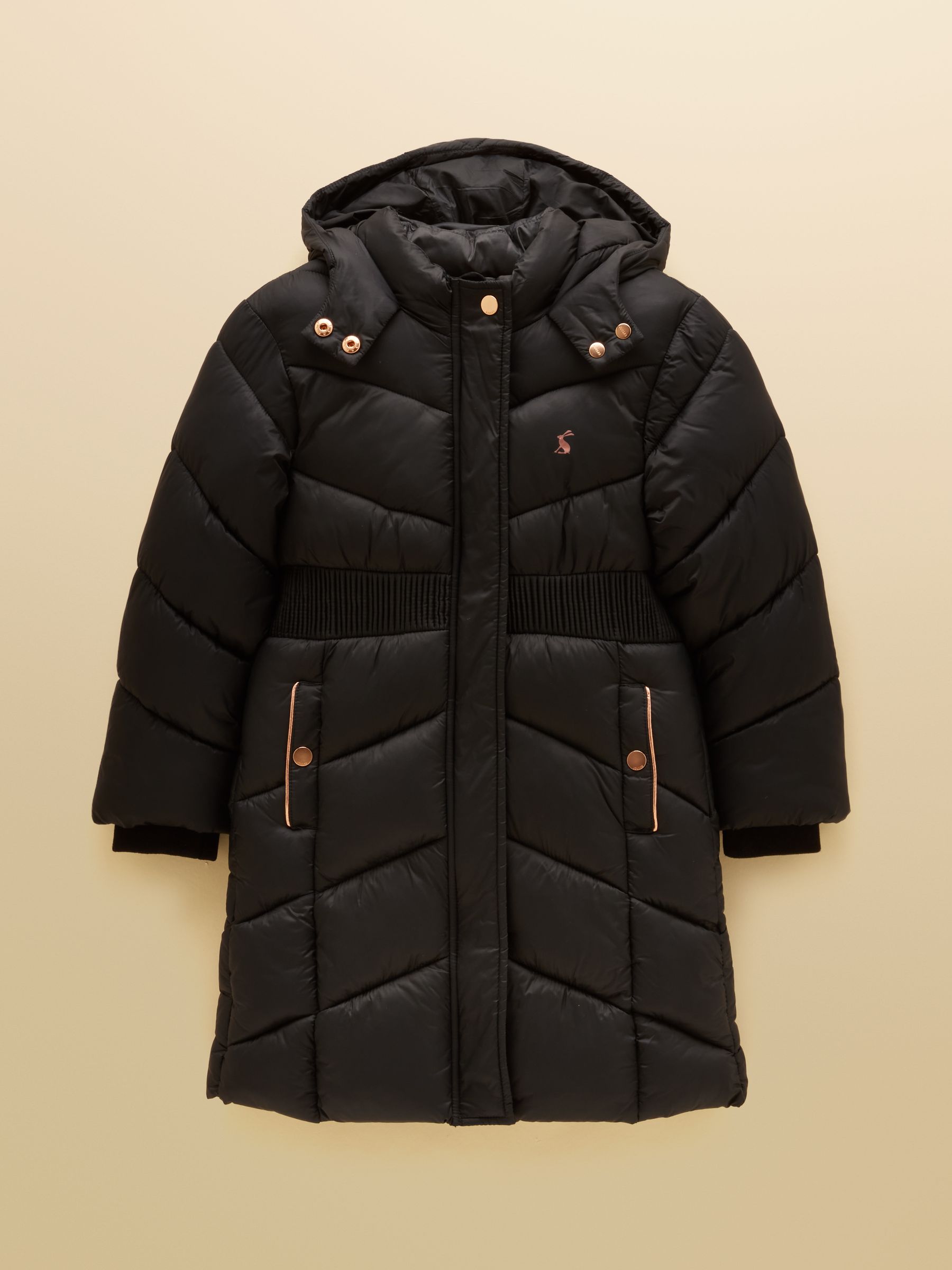 Girls' Chloe Black Showerproof Padded Coat - Image 1 of 4