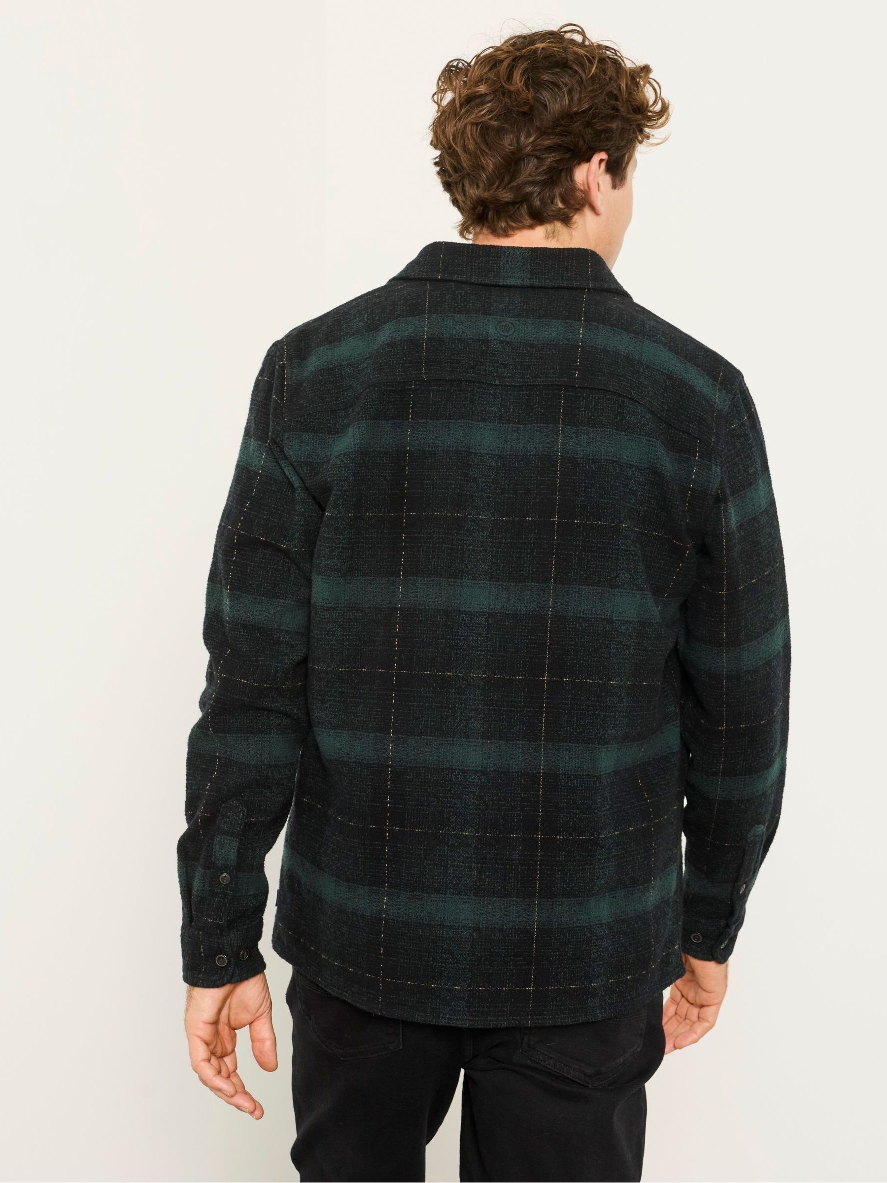 Carron Green Long Sleeve Check Shirt - Image 2 of 5 Carron Green Long Sleeve Check Shirt - Image 2 of 5