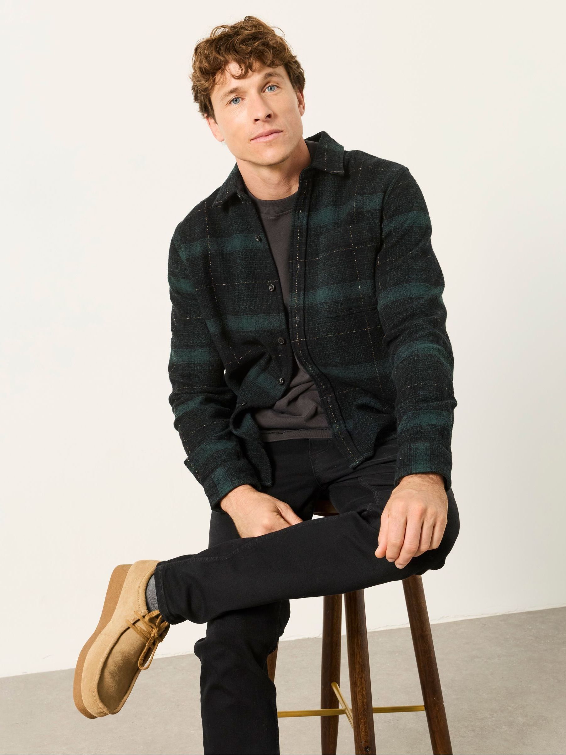 Carron Green Long Sleeve Check Shirt - Image 3 of 5