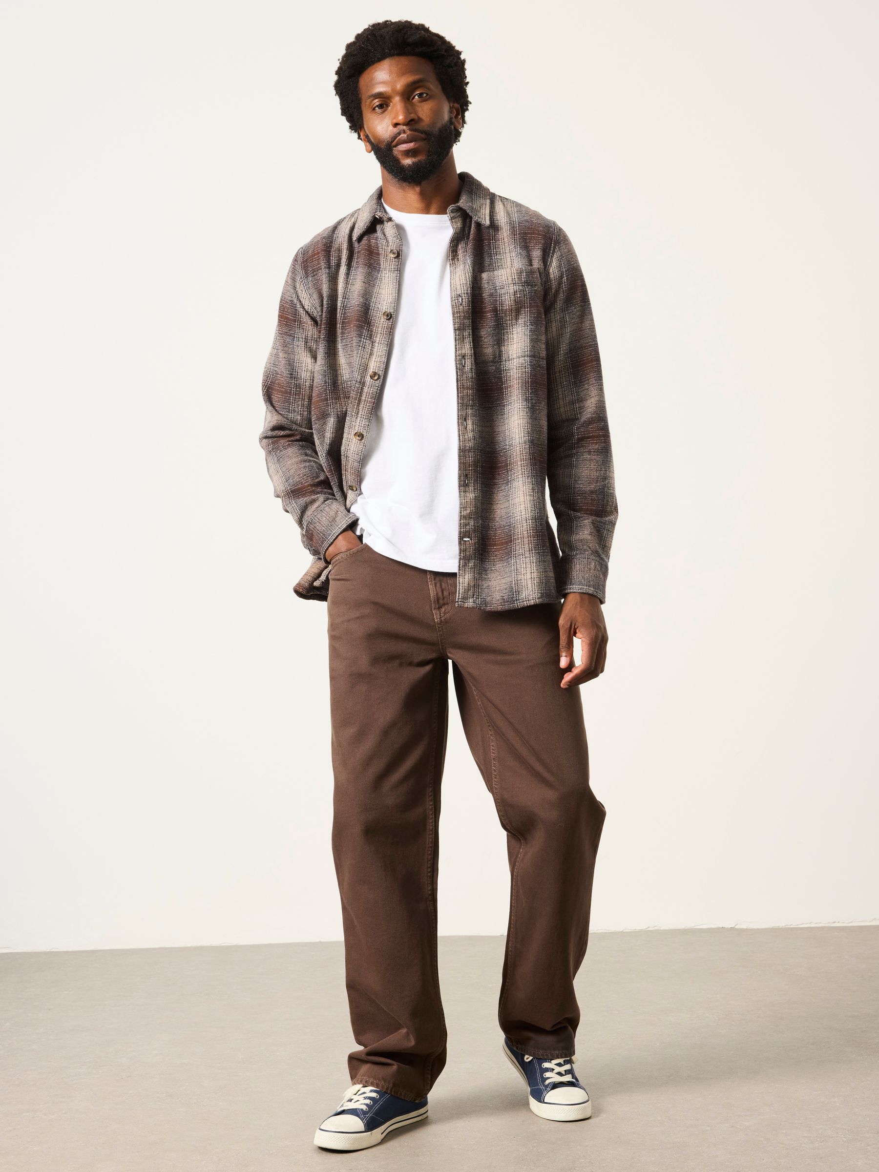 Brown Long Sleeve Crail Check Shirt - Image 4 of 7