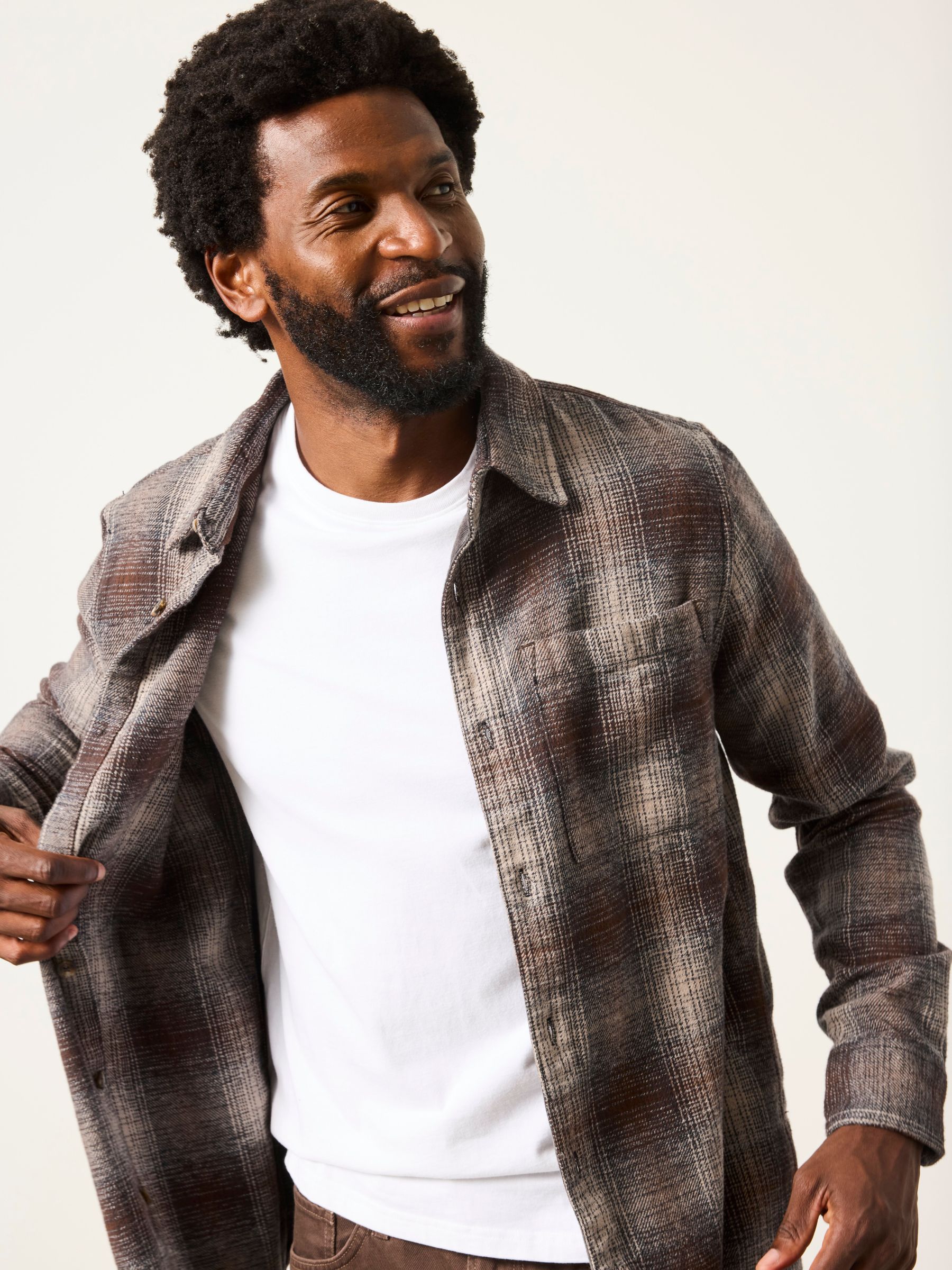 Brown Long Sleeve Crail Check Shirt - Image 5 of 7
