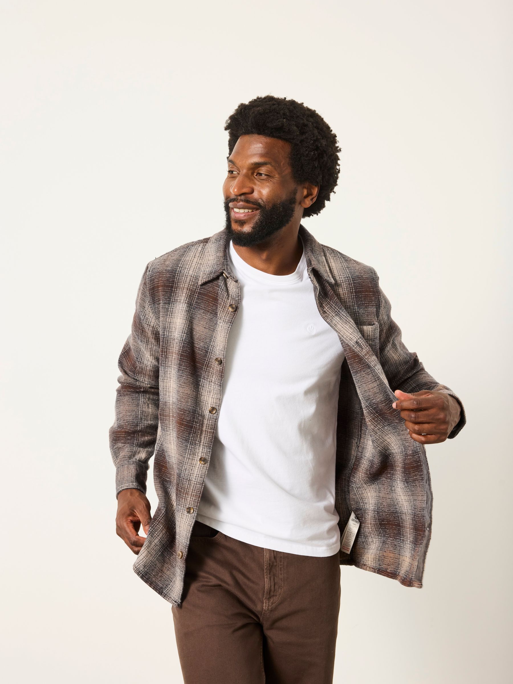 Brown Long Sleeve Crail Check Shirt - Image 6 of 7