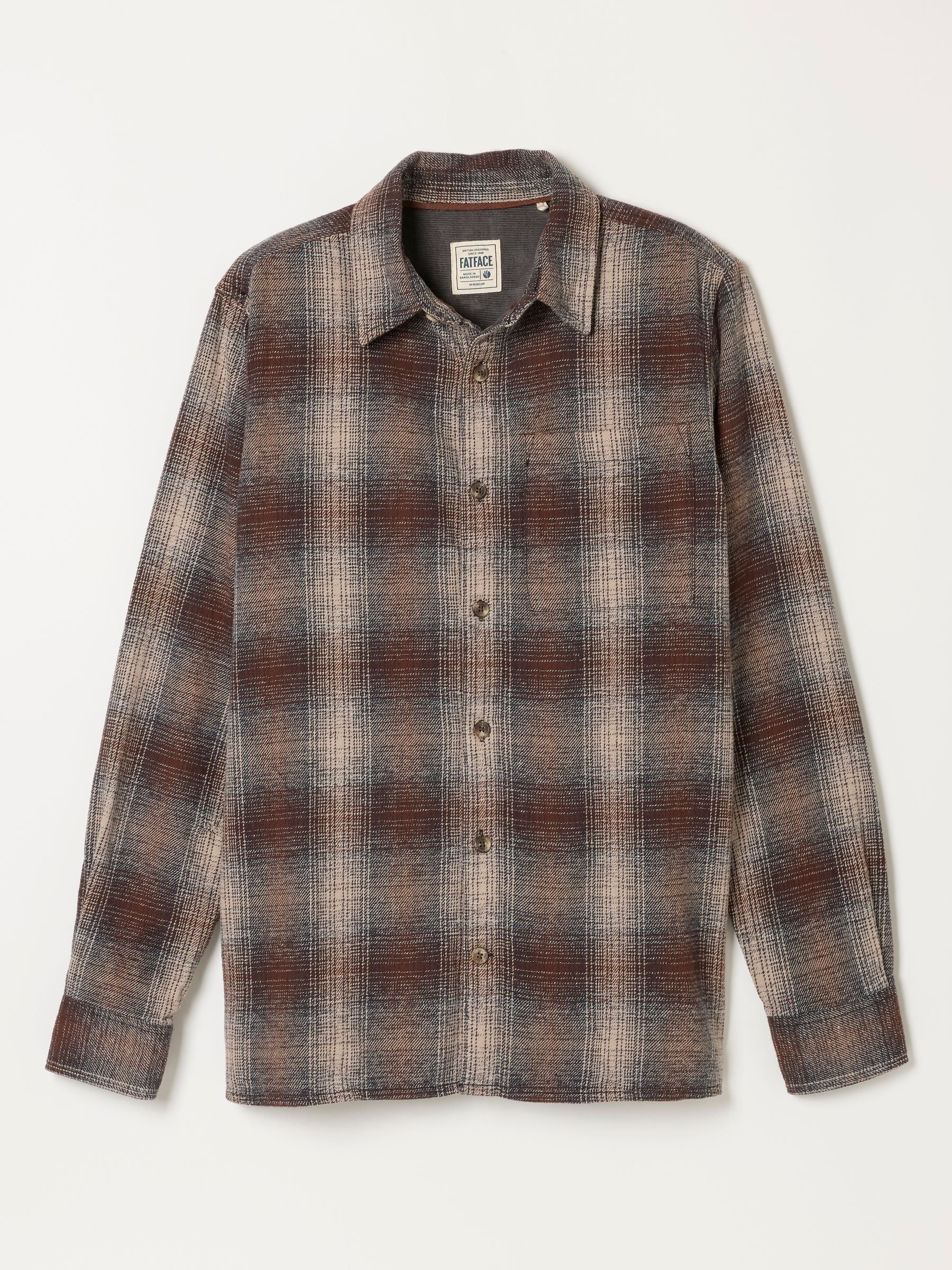Brown Long Sleeve Crail Check Shirt - Image 7 of 7 Brown Long Sleeve Crail Check Shirt - Image 7 of 7