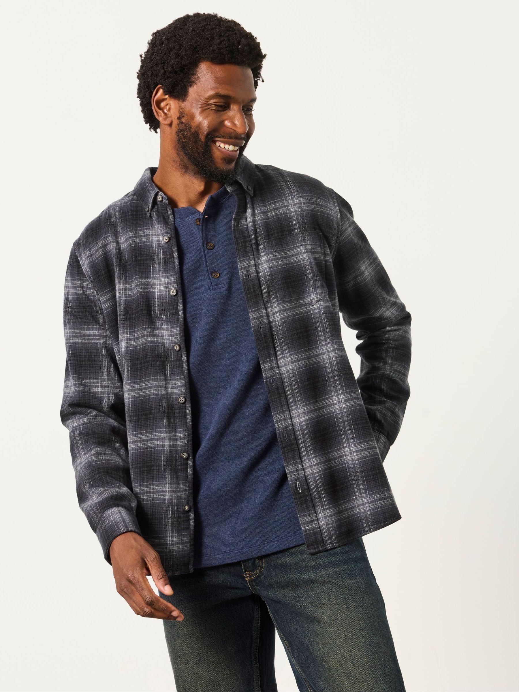 Black Long Sleeve York Check Shirt - Image 1 of 6