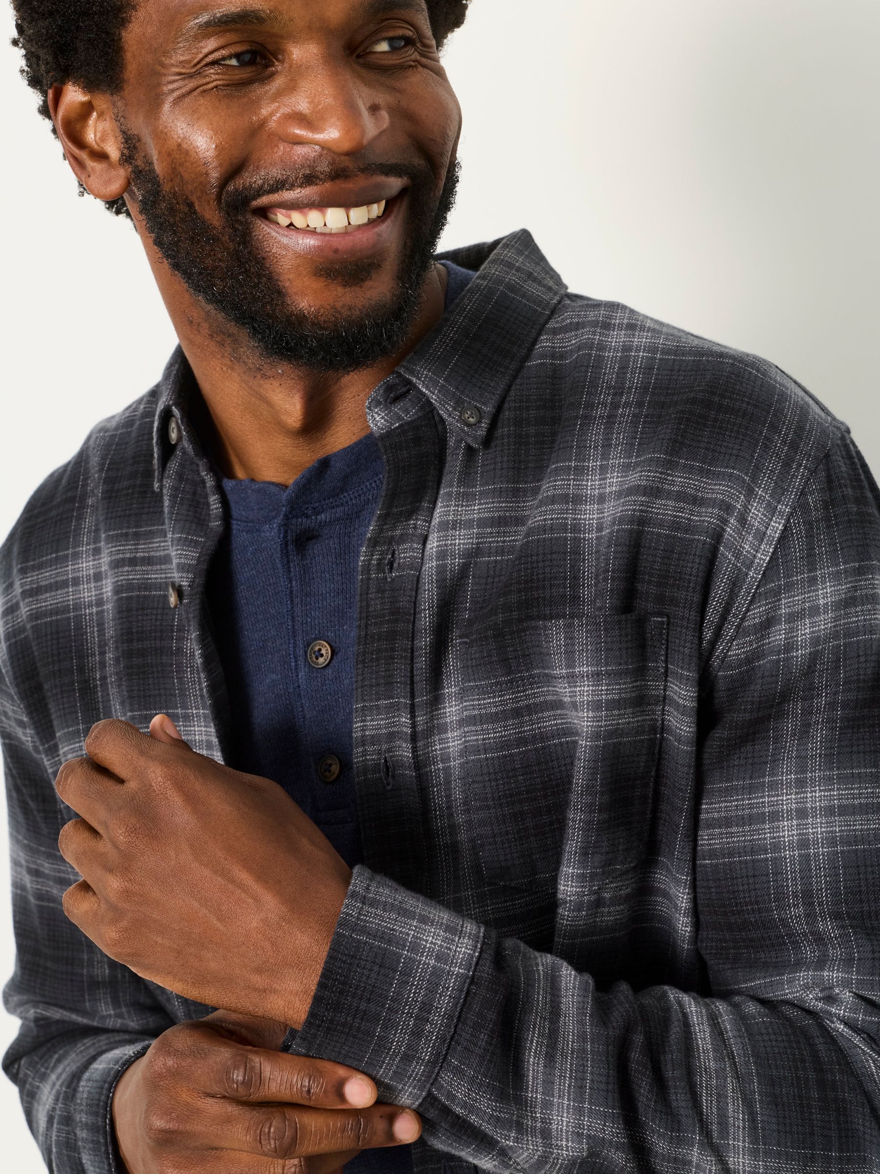Black Long Sleeve York Check Shirt - Image 3 of 6