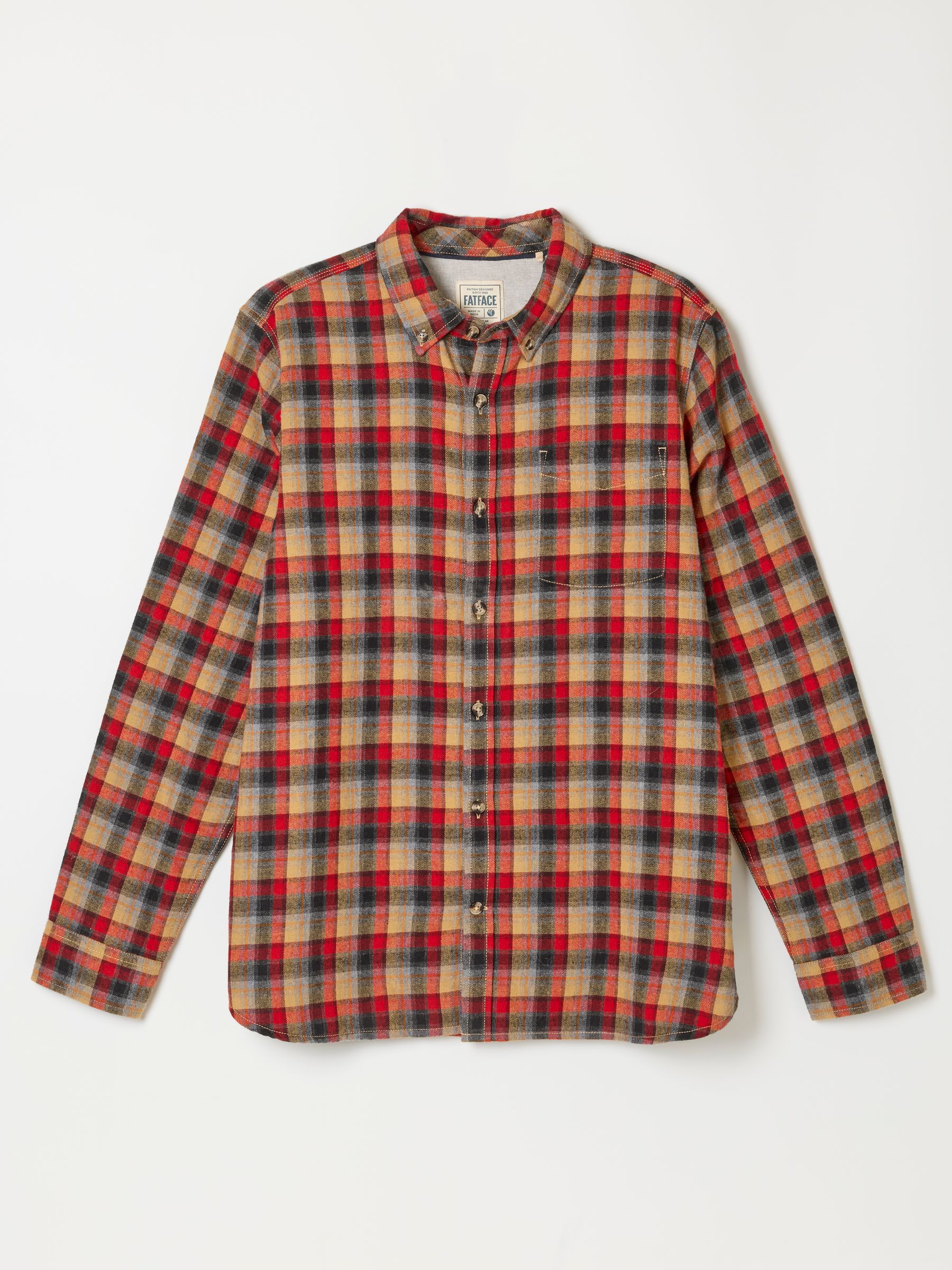 Chester Cherry Red Long Sleeve Check Shirt - Image 5 of 5