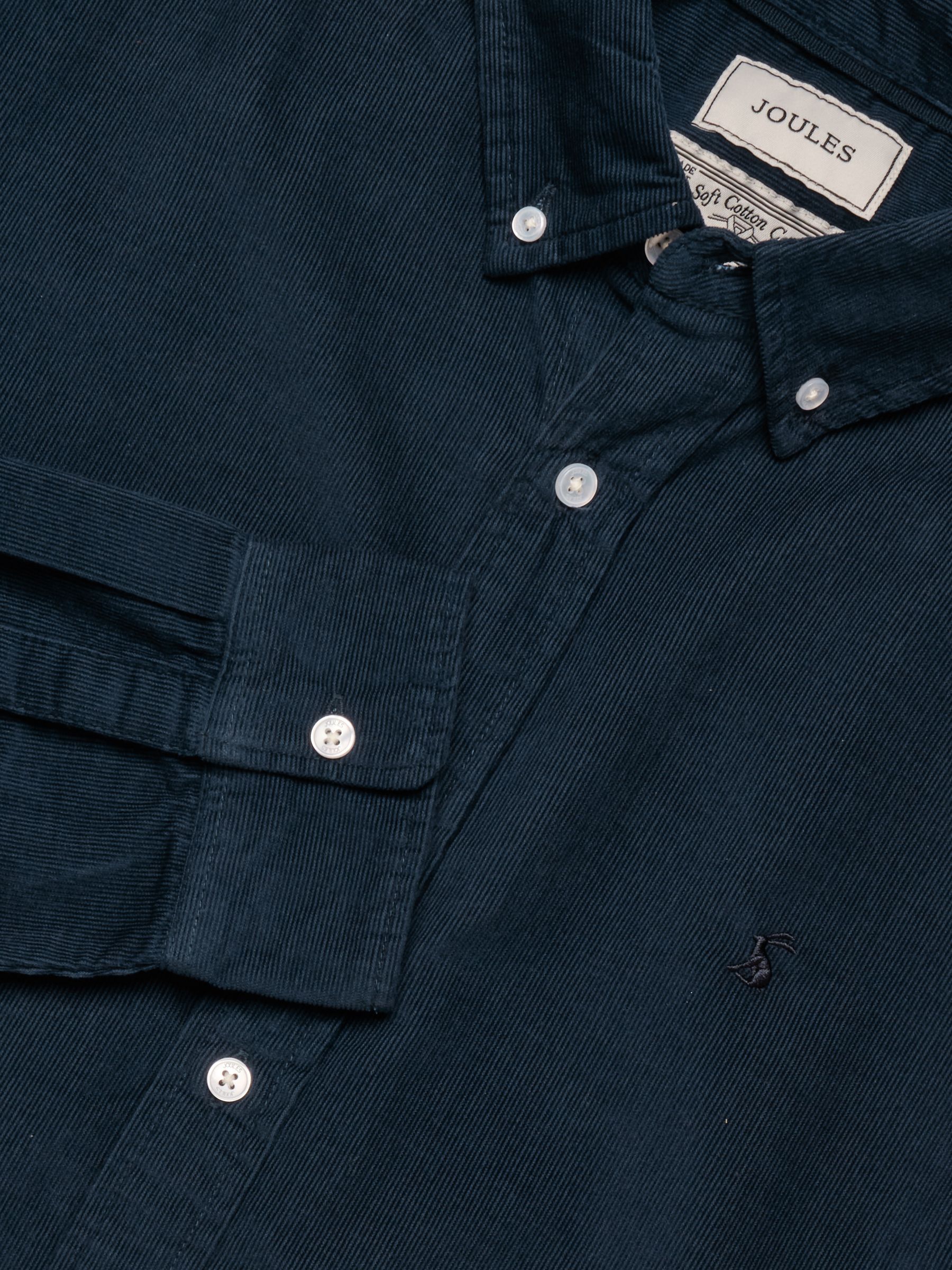 Navy Long Sleeve Fine Needle Cord Shirt - Image 2 of 8 Navy Long Sleeve Fine Needle Cord Shirt - Image 2 of 8