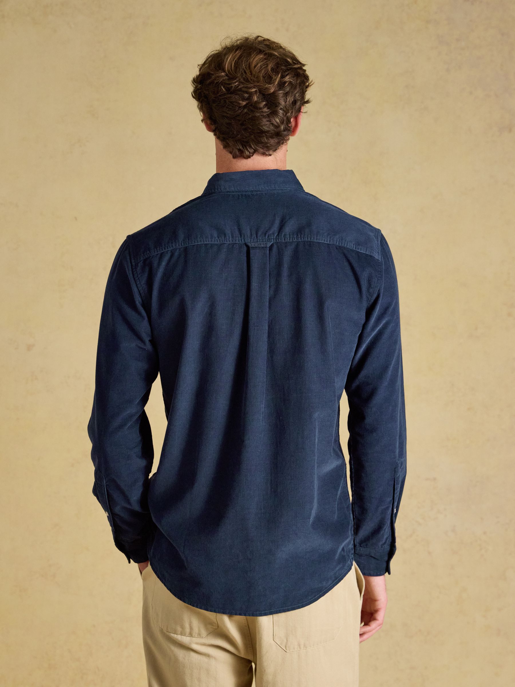 Navy Long Sleeve Fine Needle Cord Shirt - Image 3 of 8