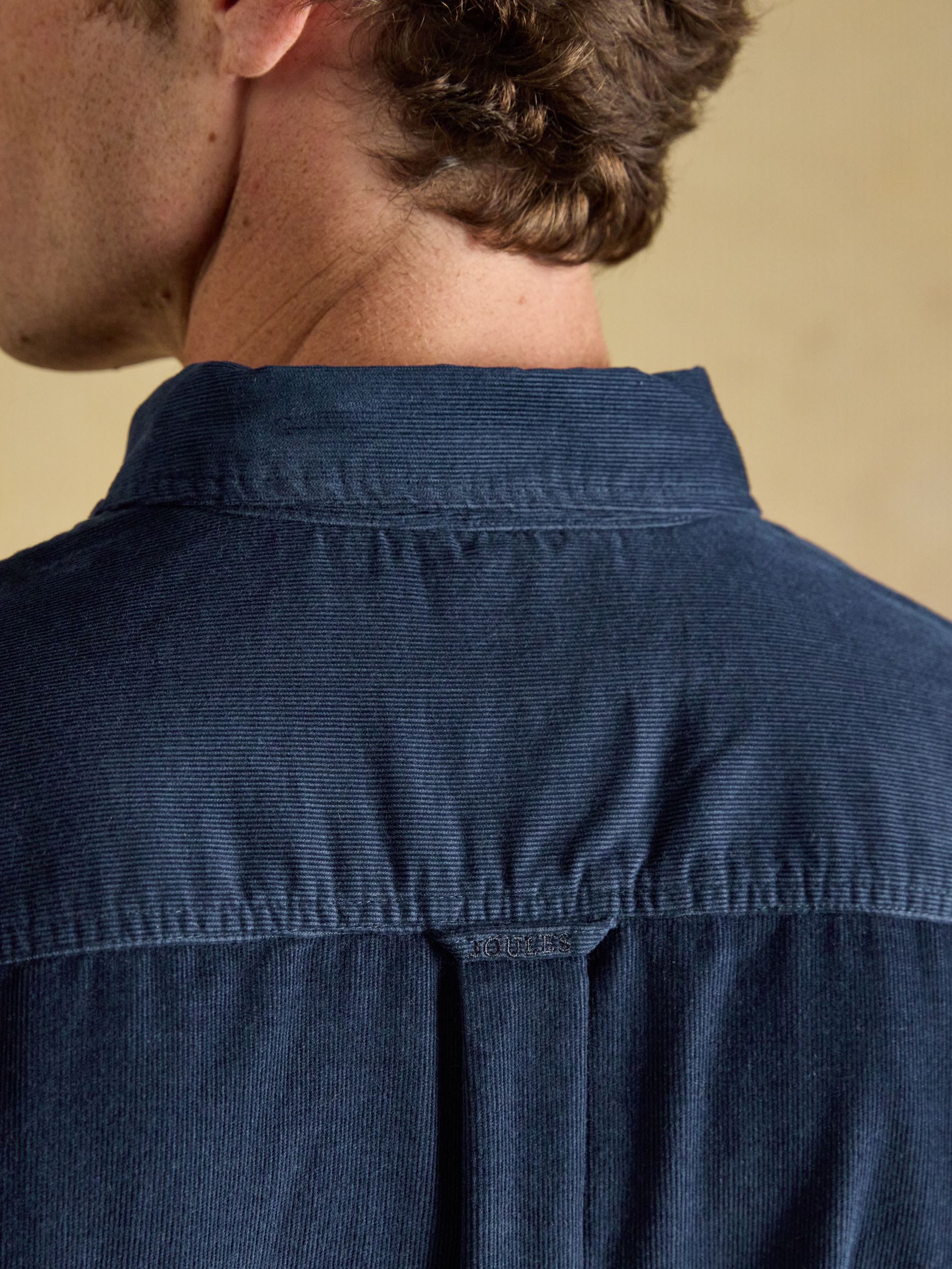 Navy Long Sleeve Fine Needle Cord Shirt - Image 7 of 8