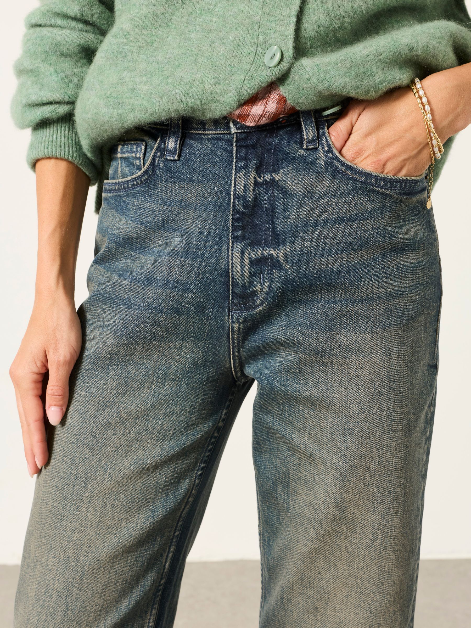 Carmel Teal Blue Petite Comfort Straight Jeans - Image 3 of 5