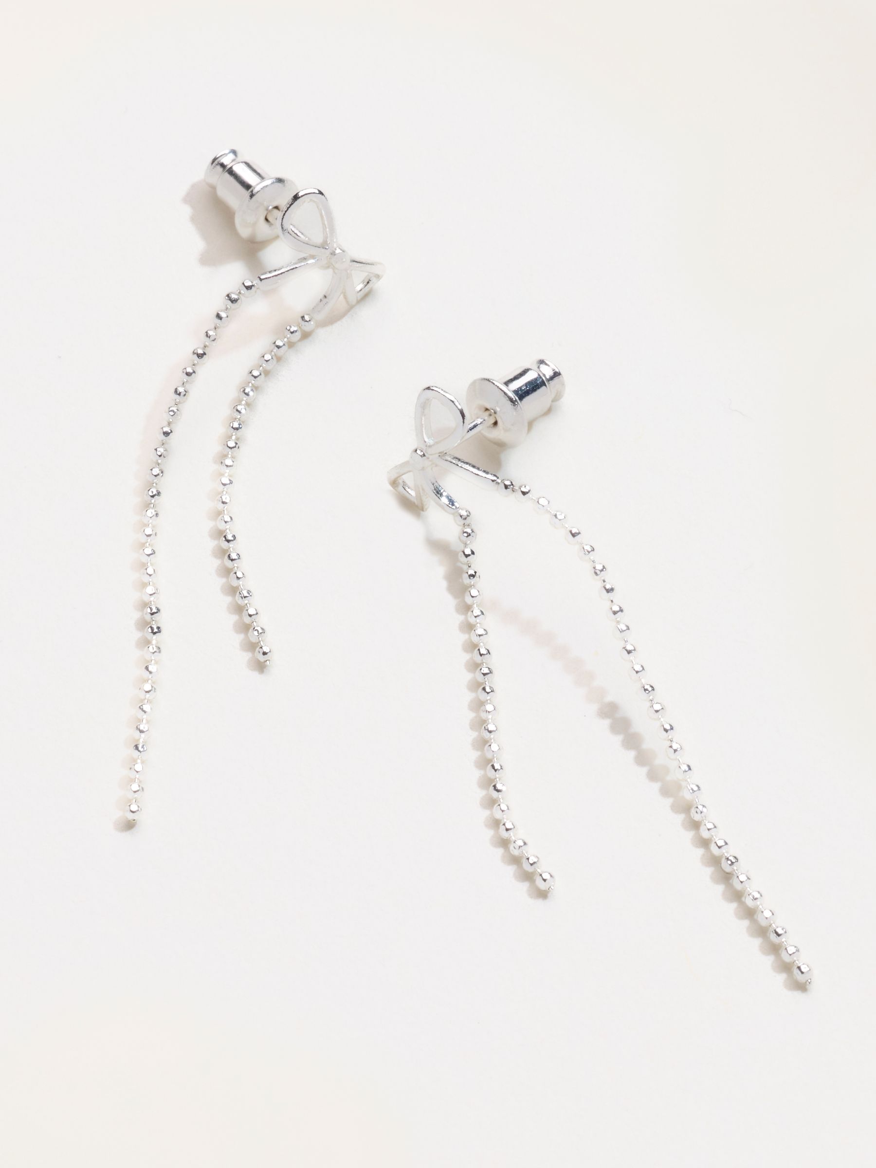 Bow Earrings in Silver Tone - Image 2 of 4