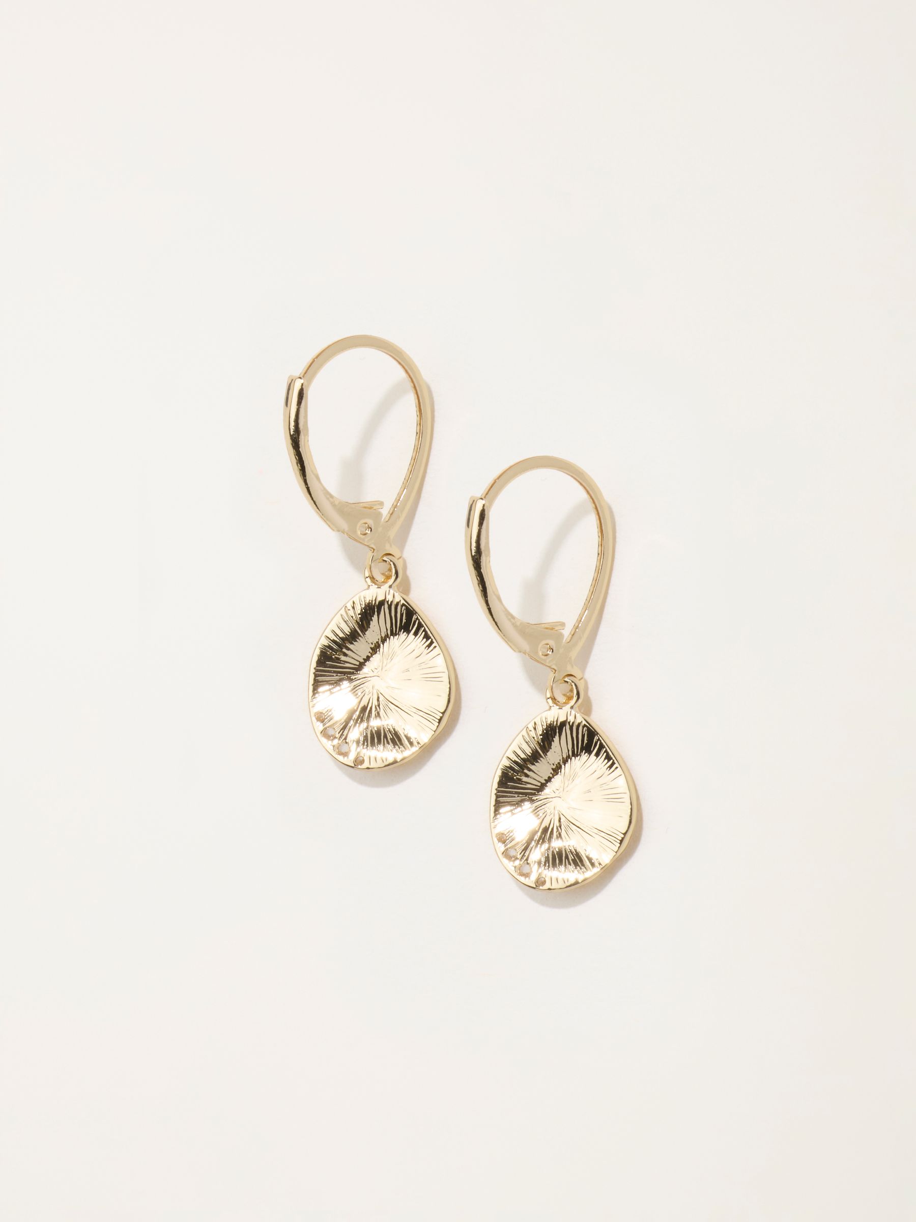 Disc Drop Earrings in Gold Tone - Image 1 of 2