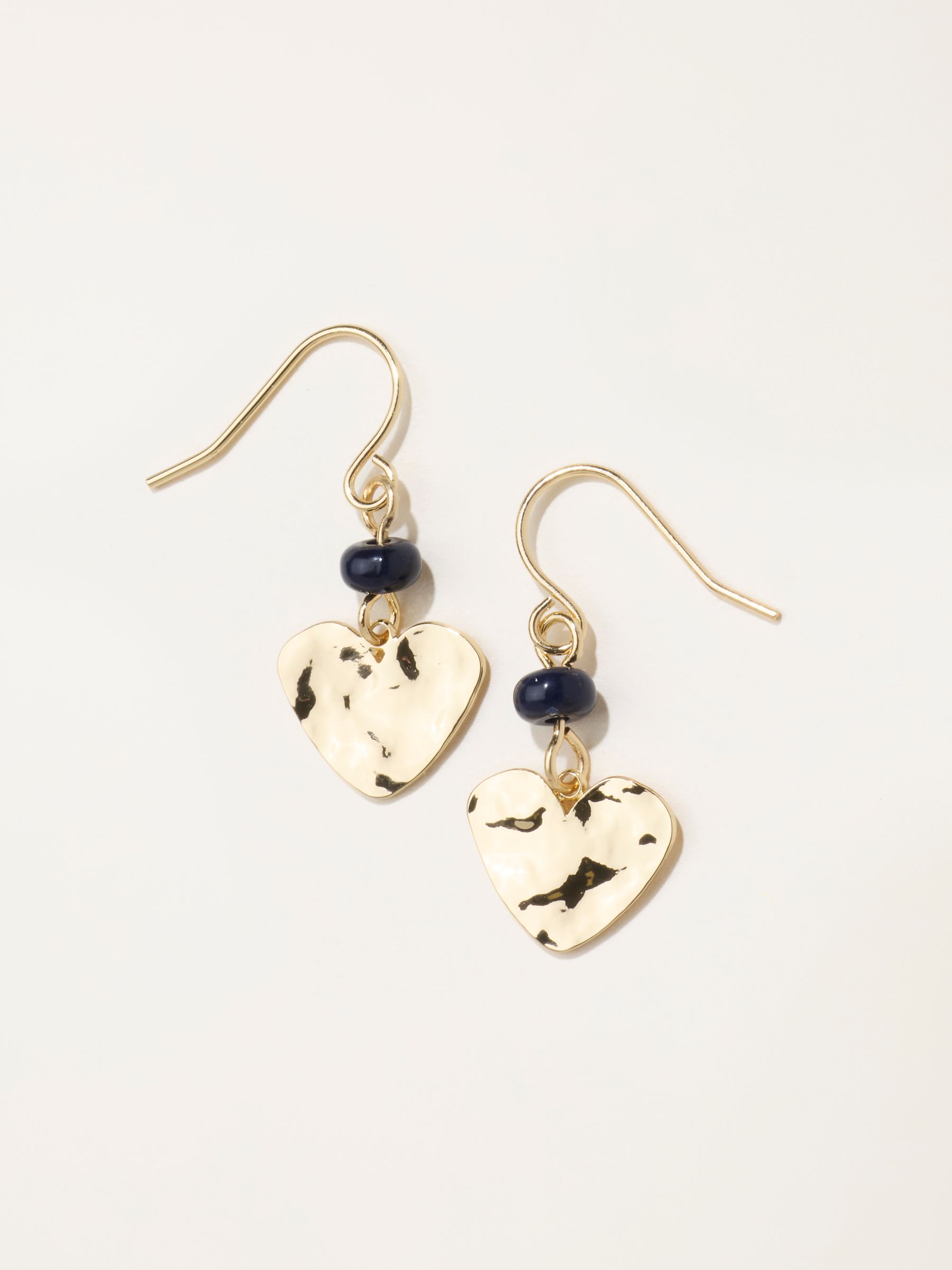 Hammered Heart Earrings in Gold Tone - Image 1 of 2