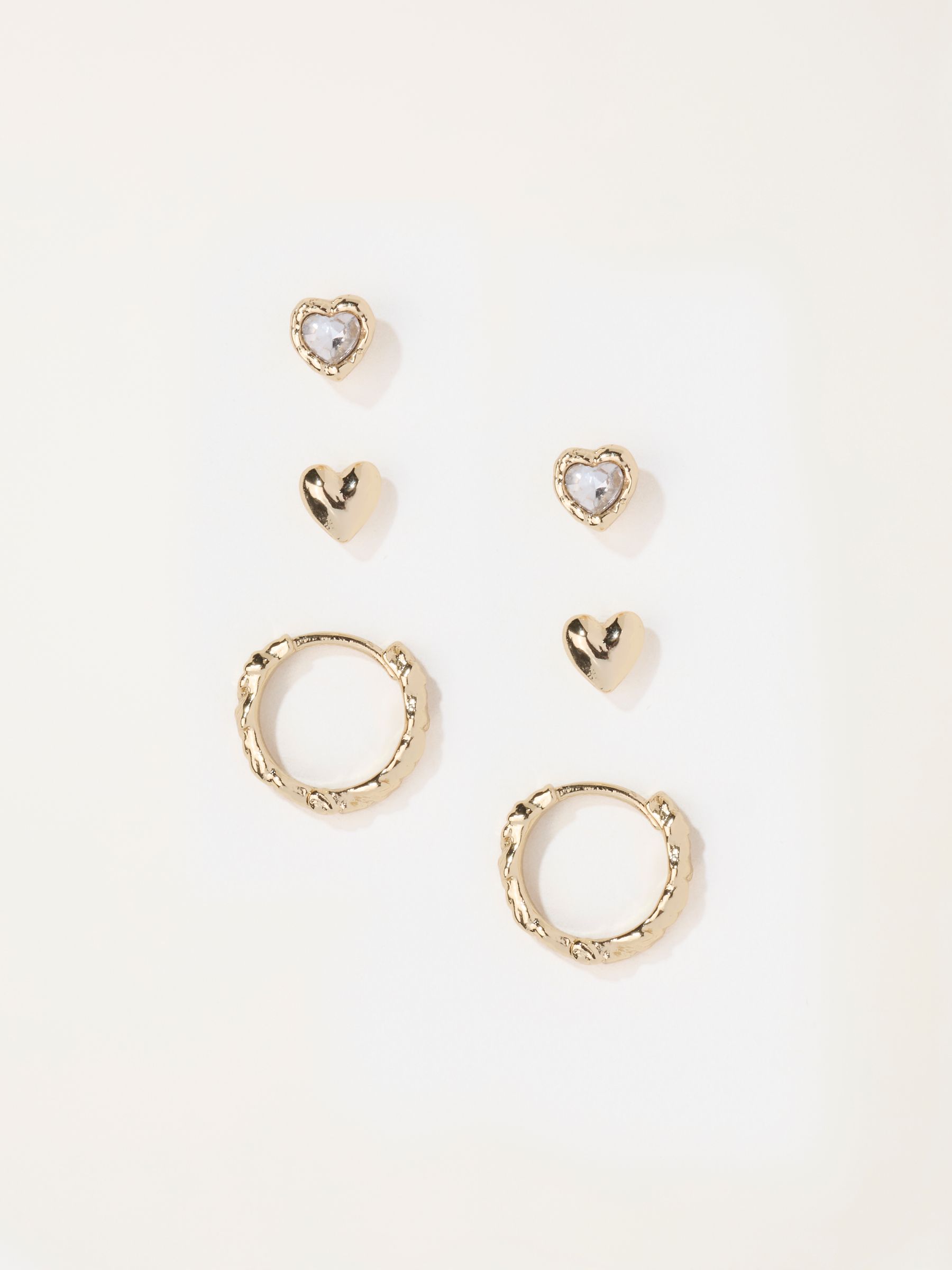 Gold Tone 3 Pairs of Earrings - Image 1 of 2