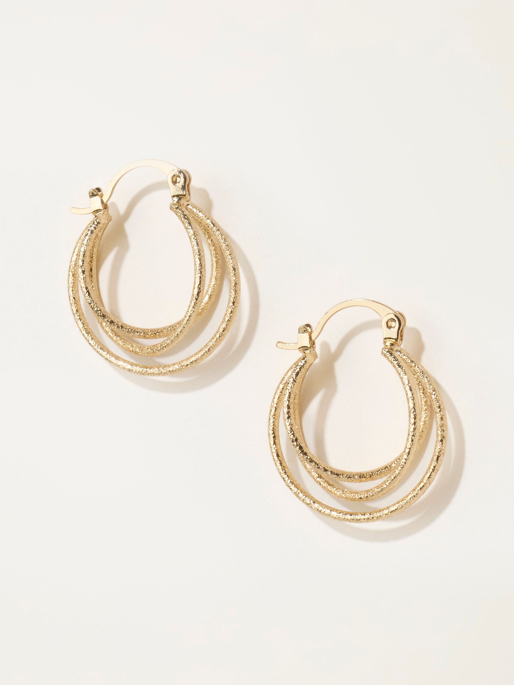 Gold Tone Multi Hoop Earrings - Image 1 of 3 Gold Tone Multi Hoop Earrings - Image 1 of 3