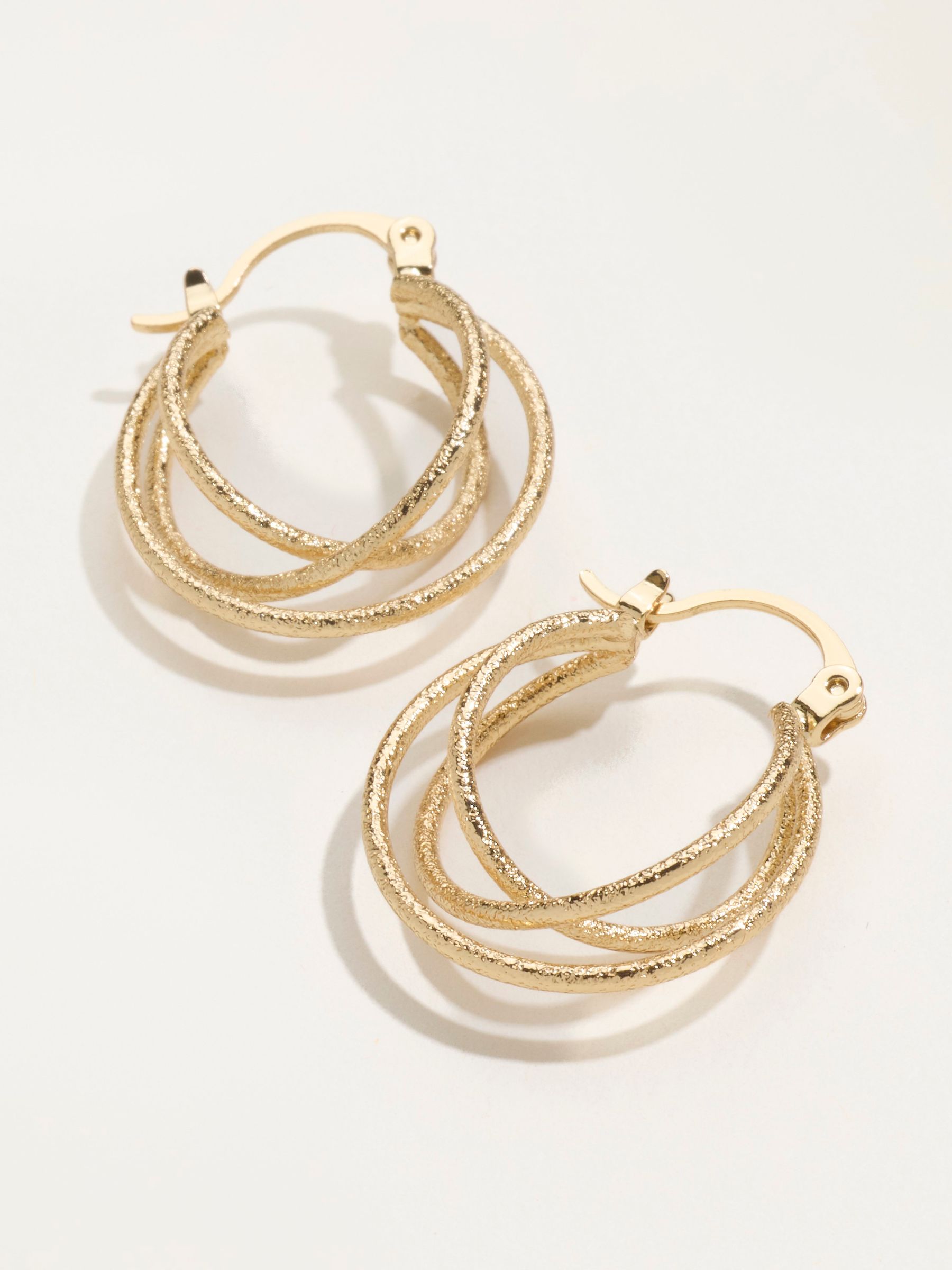 Gold Tone Multi Hoop Earrings - Image 2 of 3 Gold Tone Multi Hoop Earrings - Image 2 of 3