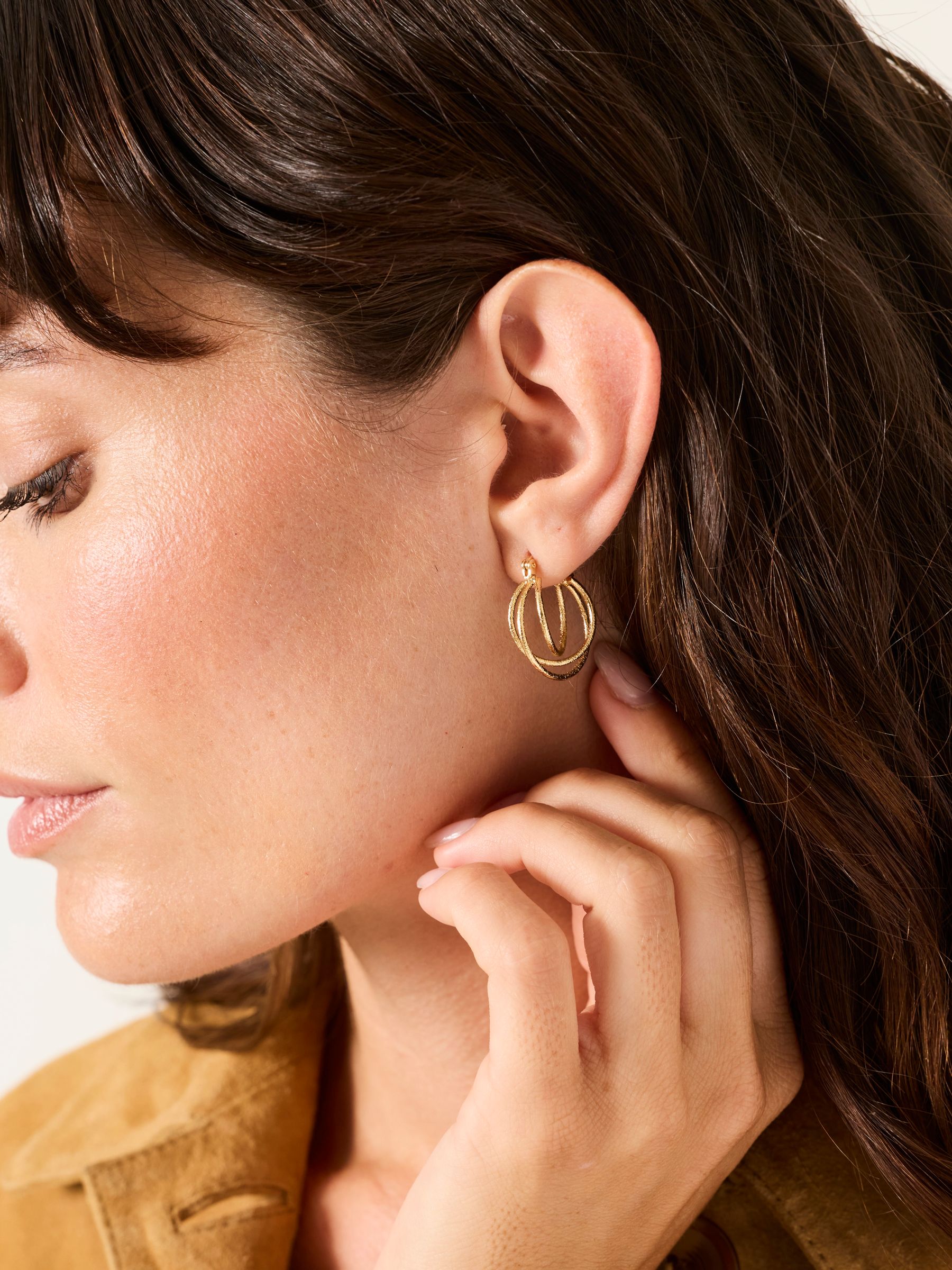 Gold Tone Multi Hoop Earrings - Image 3 of 3
