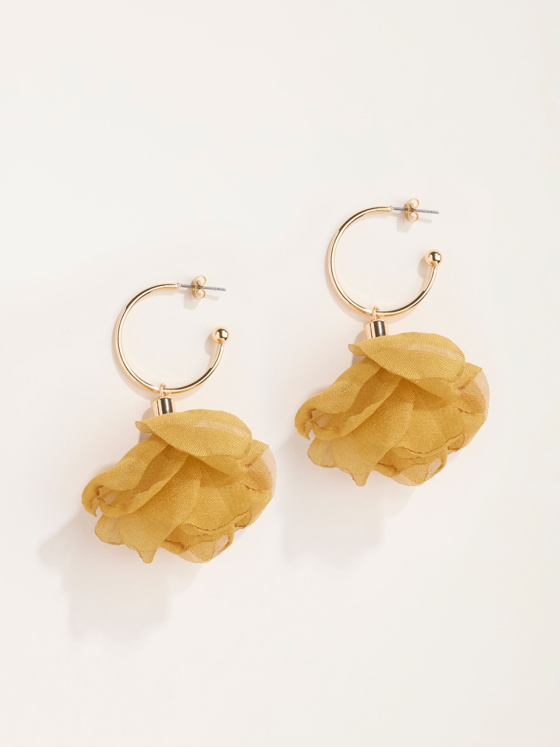 Yellow Petal Hoop Earrings - Image 1 of 2