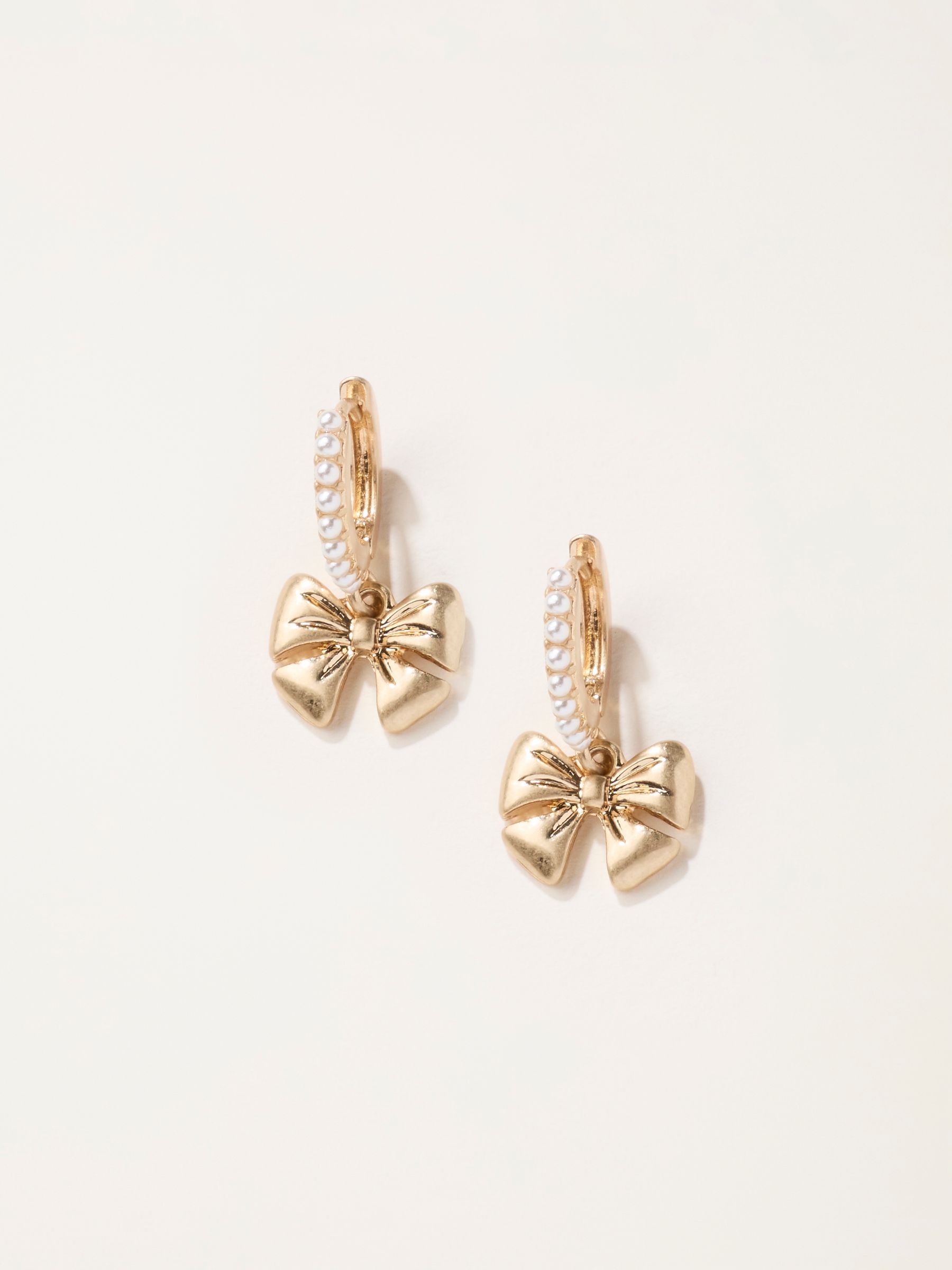 V&A | FatFace Gold Tone Bow Earrings - Image 1 of 2 V&A | FatFace Gold Tone Bow Earrings - Image 1 of 2