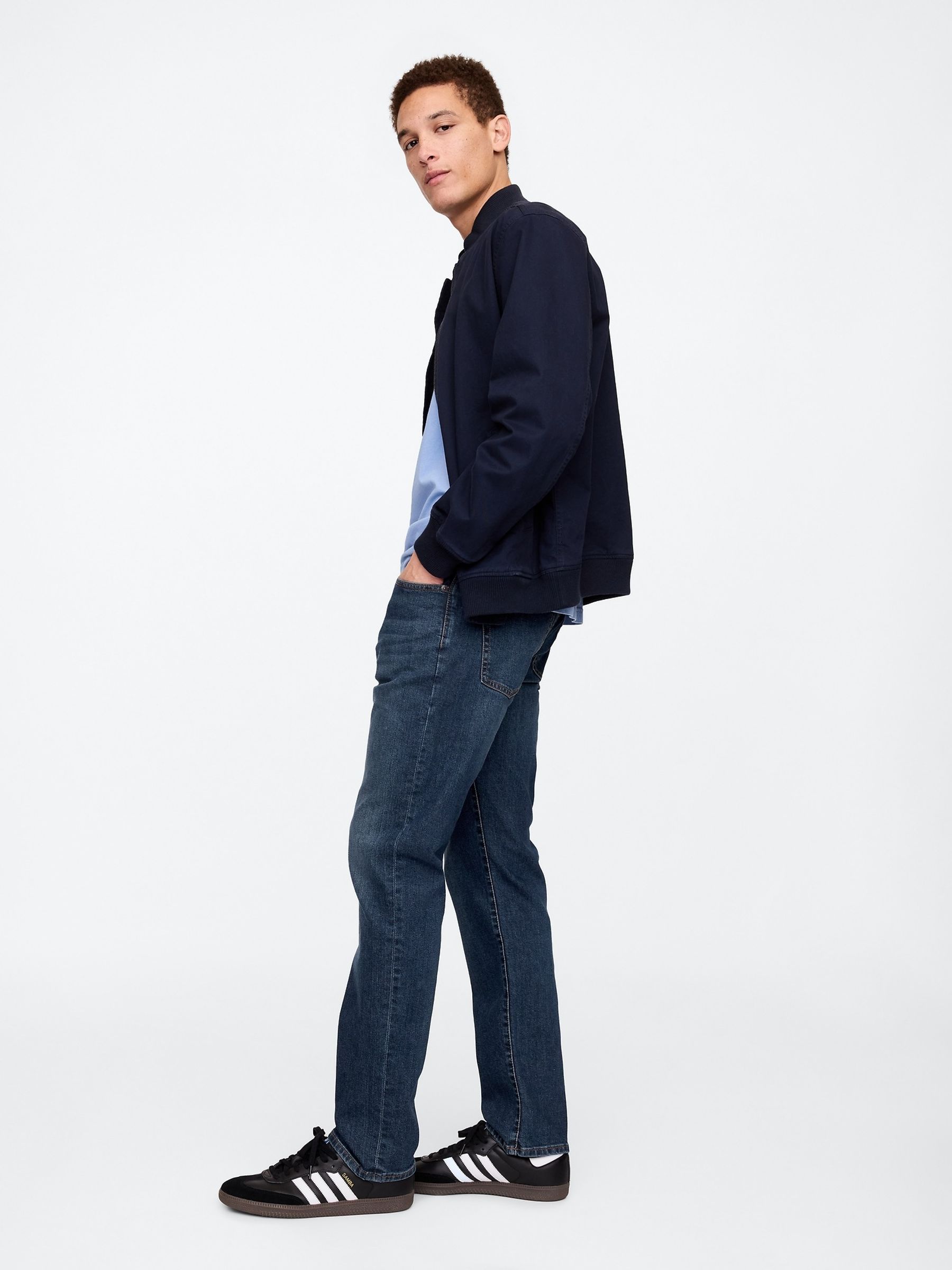 Dark Indigo Straight Jeans - Image 3 of 7