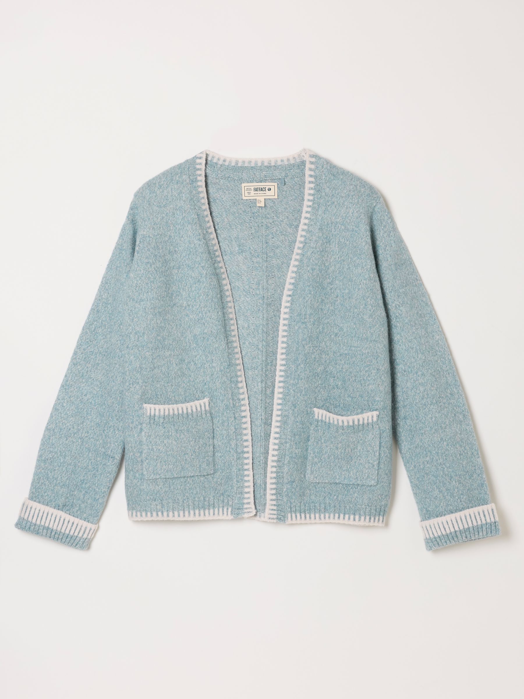 Hattie Light Blue Knitted Edge to Edge Cardigan - Image 7 of 7 Hattie Light Blue Knitted Edge to Edge Cardigan - Image 7 of 7