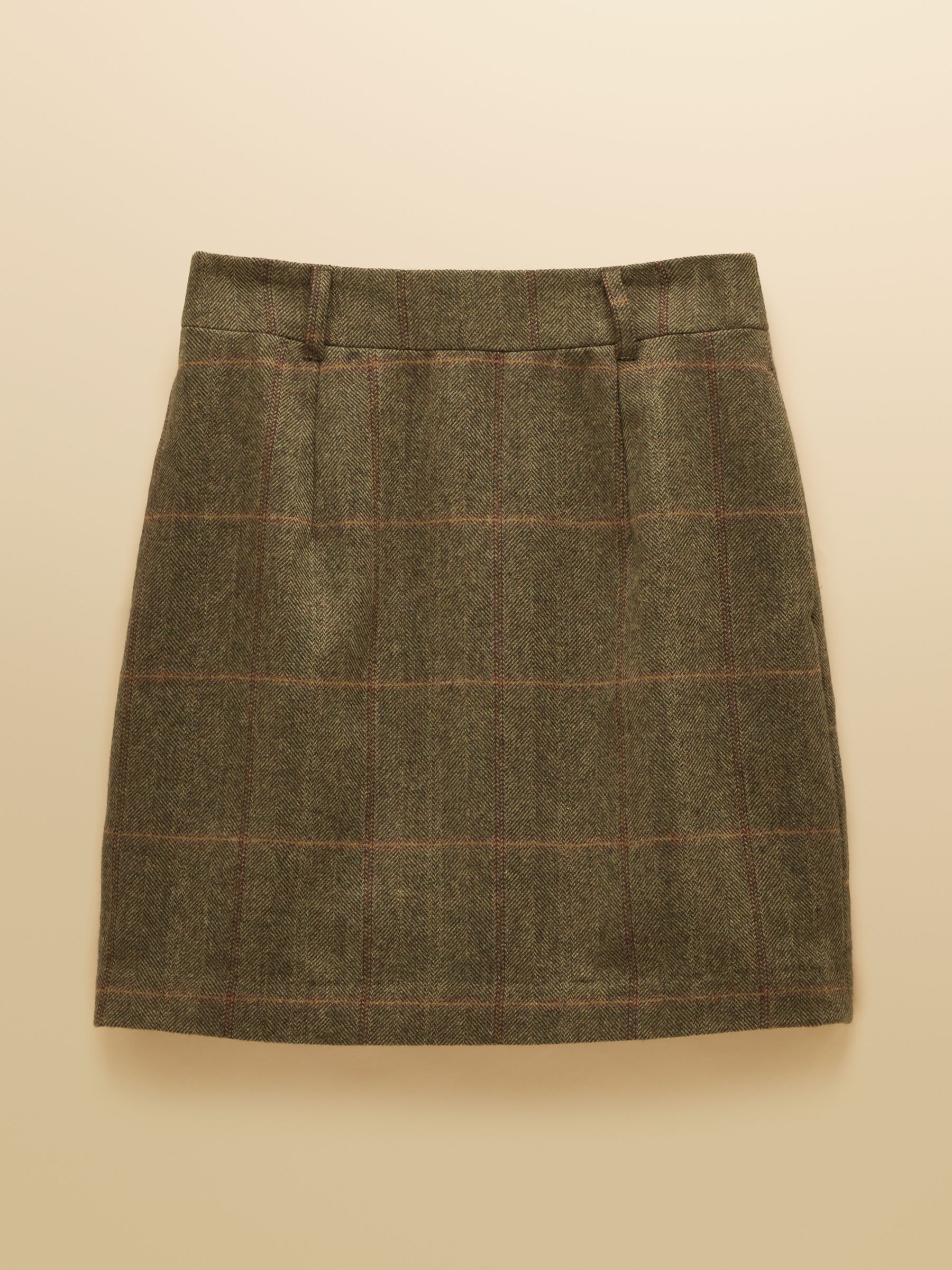 Bramble Blake Check Short Tweed Wool Blend Skirt - Image 6 of 7