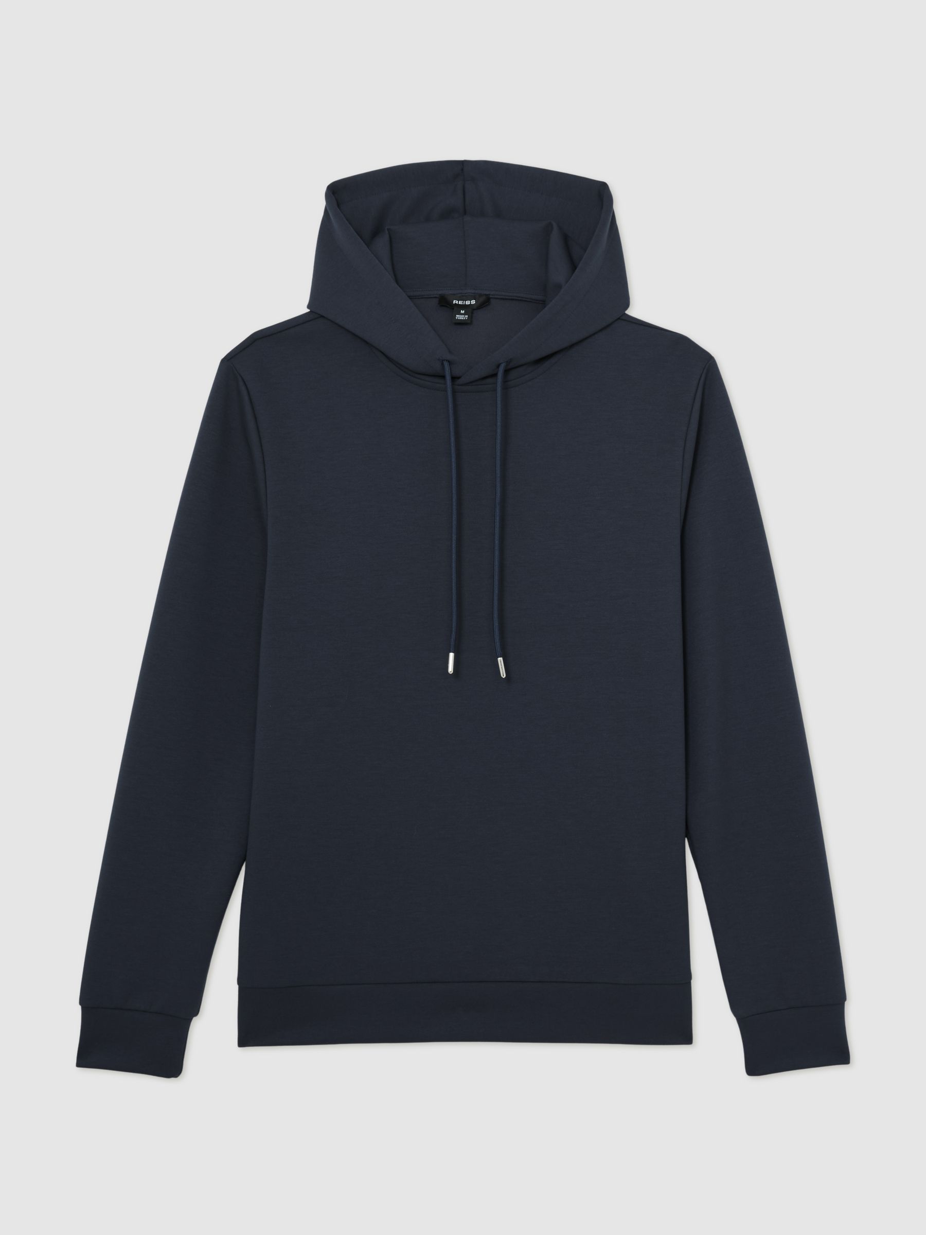 Premium Interlock-Jersey Hoodie in Airforce Blue - Image 2 of 6