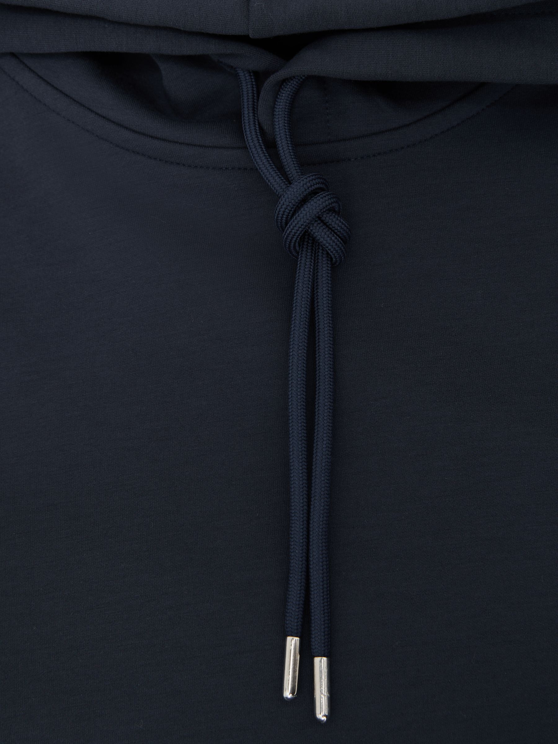 Premium Interlock-Jersey Hoodie in Airforce Blue - Image 6 of 6