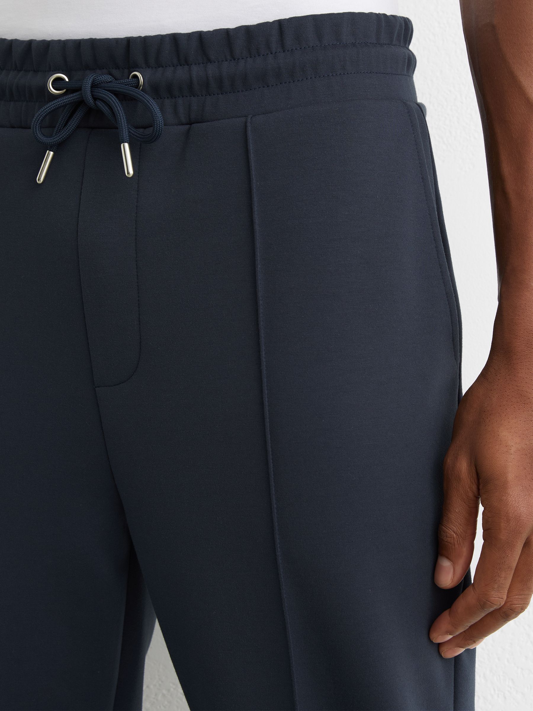 Stretch-Jersey Tailored Joggers in Airforce Blue - image 3