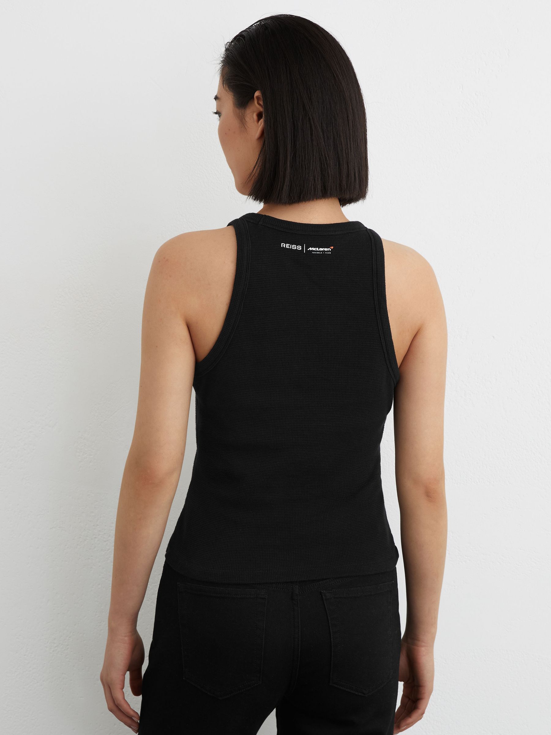 McLaren Racing Speedmark Waffle Vest in Black - Image 5 of 7