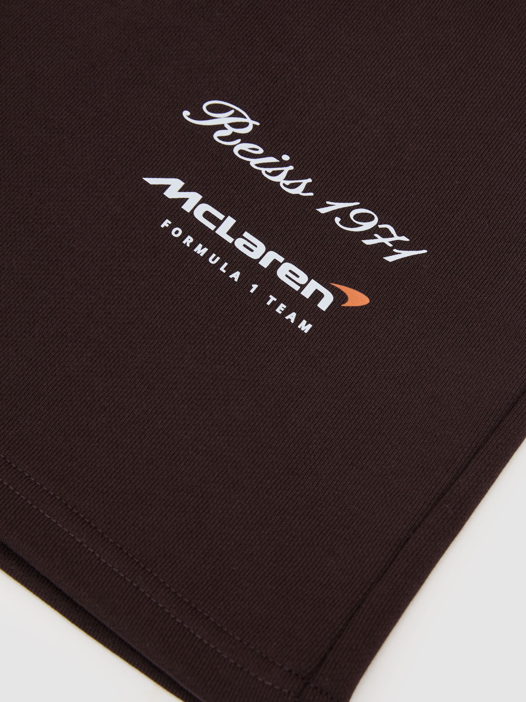 McLaren Racing Cotton Drawstring Shorts in Chocolate Brown - image 4