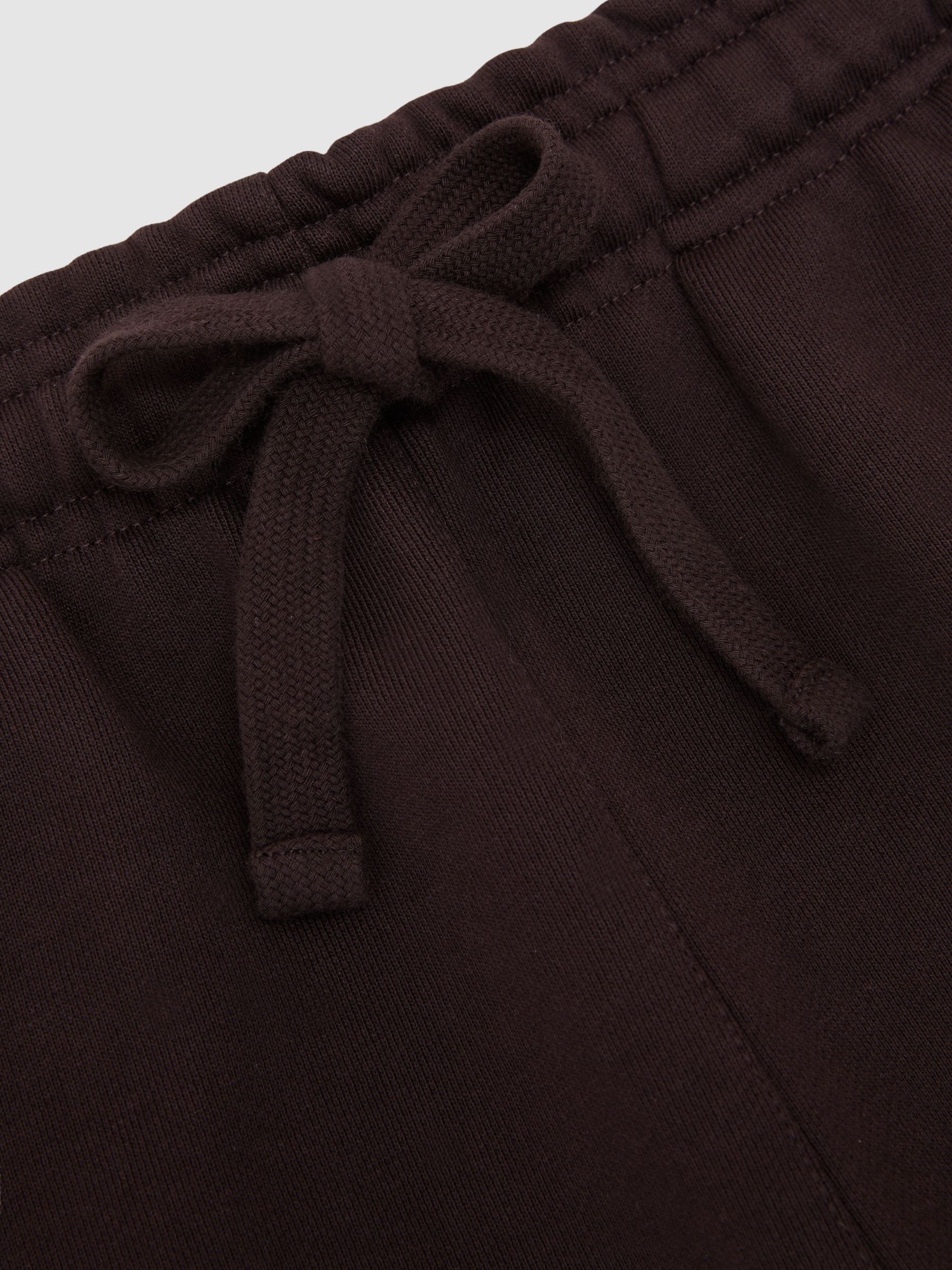 McLaren Racing Cotton Drawstring Shorts in Chocolate Brown - Image 7 of 7