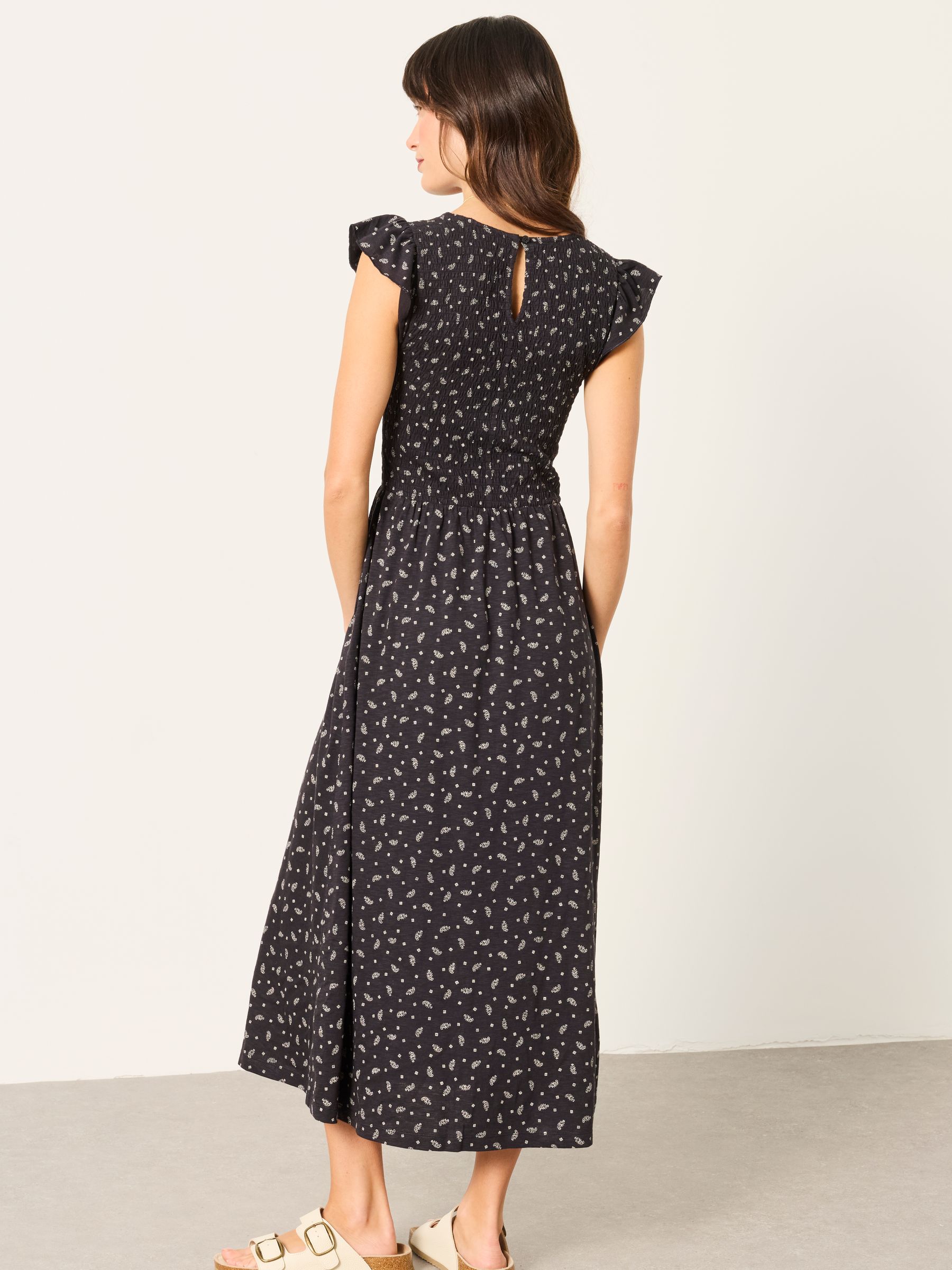 Demi Black Mini Paisley Regular Jersey Midi Dress - Image 2 of 5