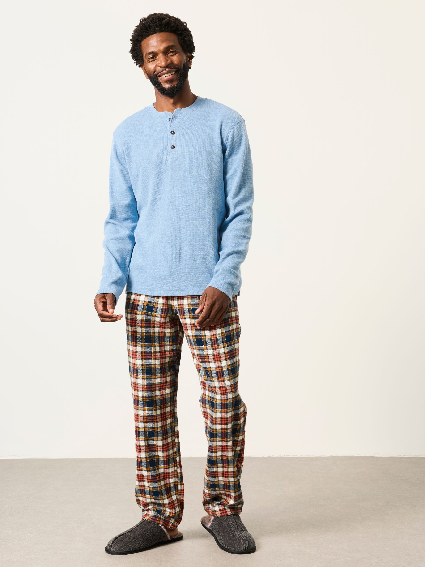 Light Blue Kemp Henley Pyjamas - Image 4 of 7