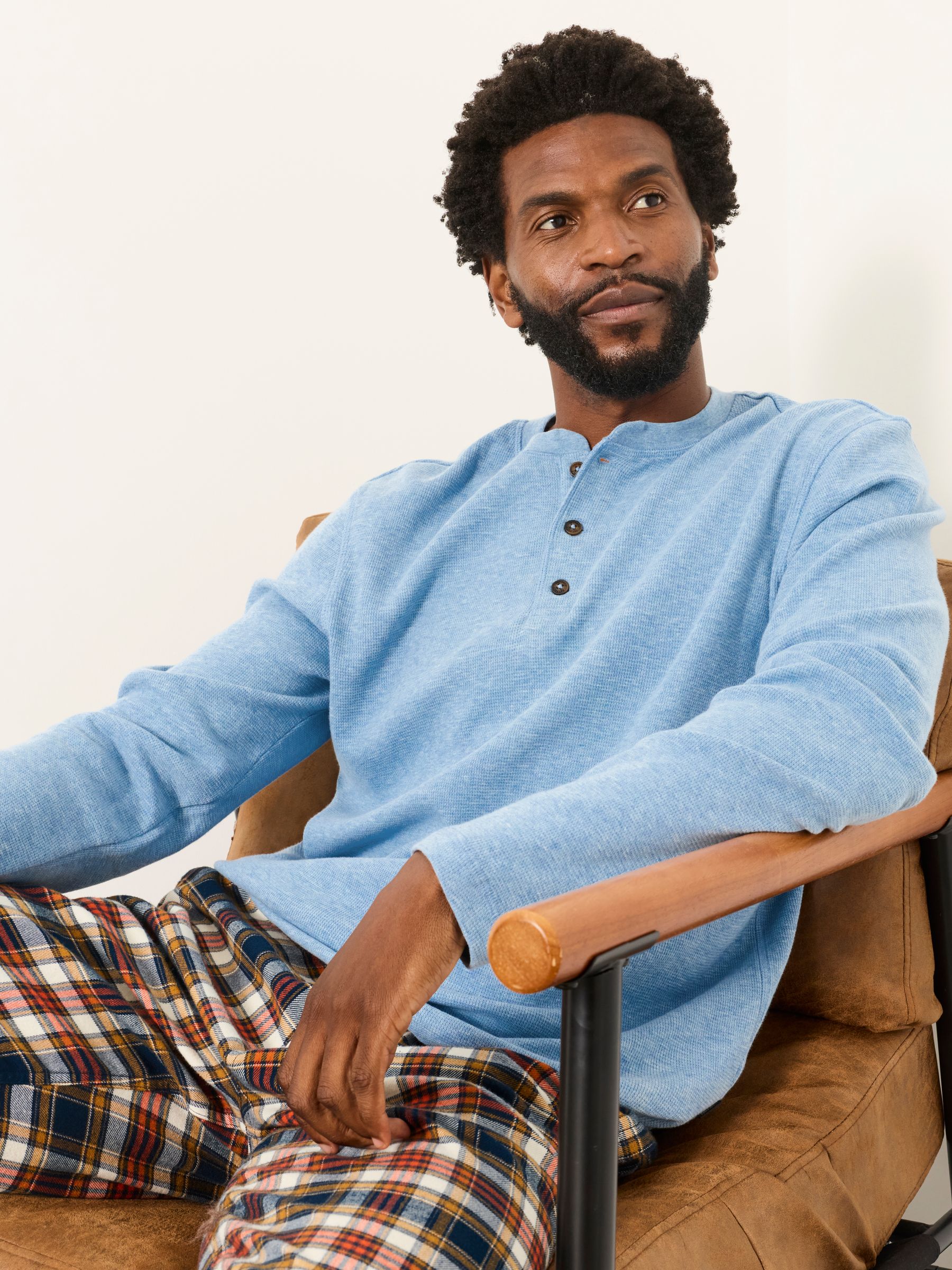 Light Blue Kemp Henley Pyjamas - Image 6 of 7