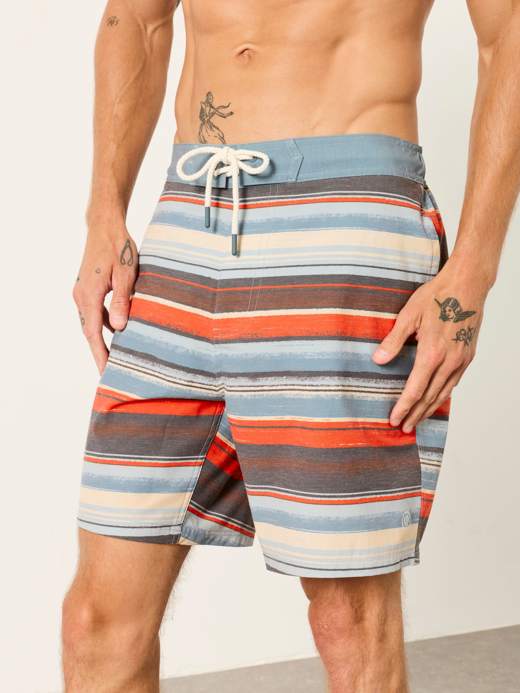 Orange Stripe Board Shorts - Image 1 of 5