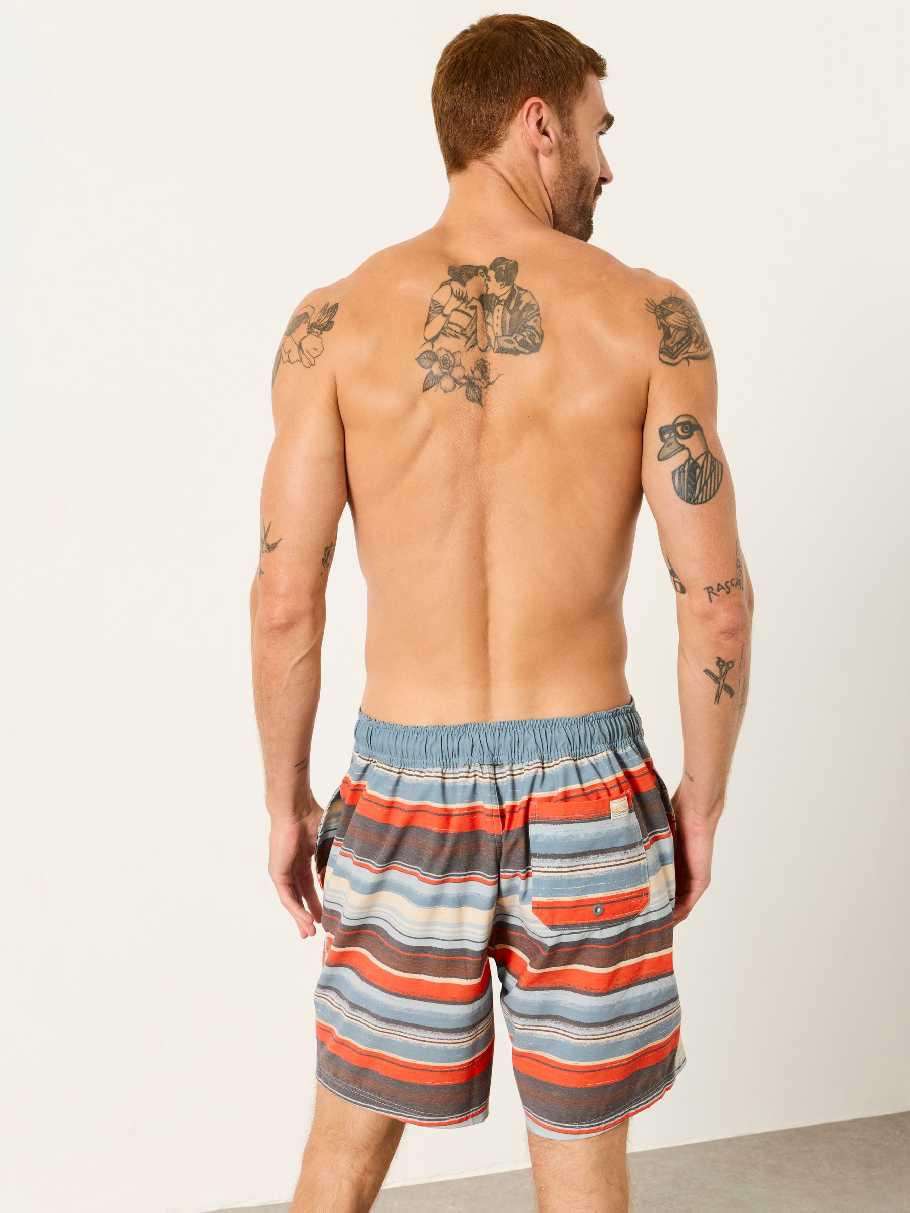 Orange Stripe Board Shorts - Image 2 of 5