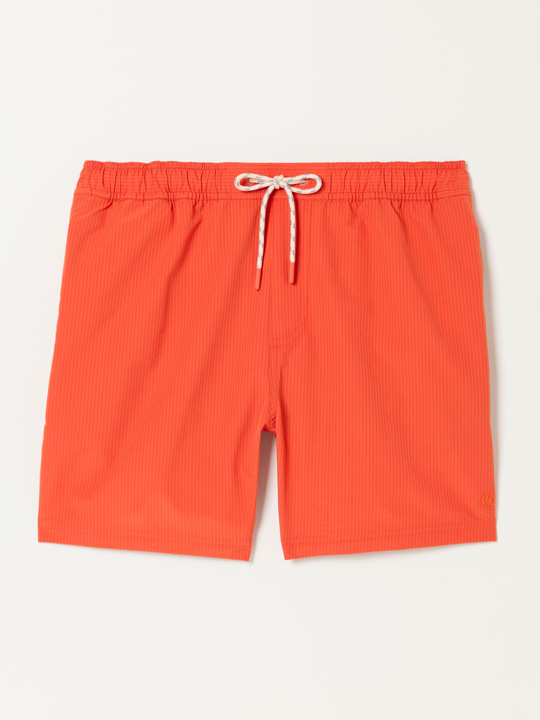 Orange Seersucker Plain Swim Shorts - Image 6 of 6