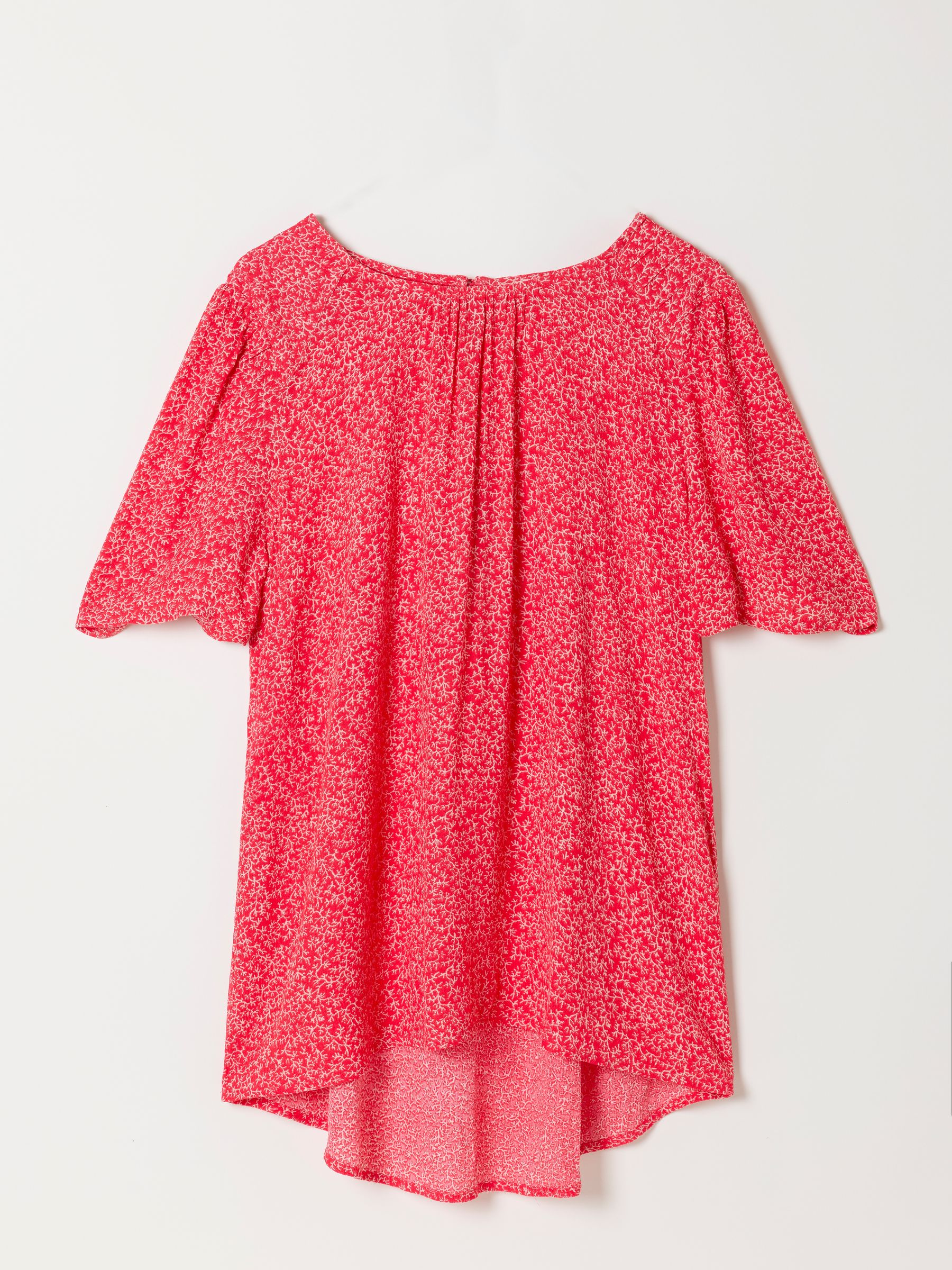 Lyndy Red Coral Texture Regular Blouse - Image 6 of 6