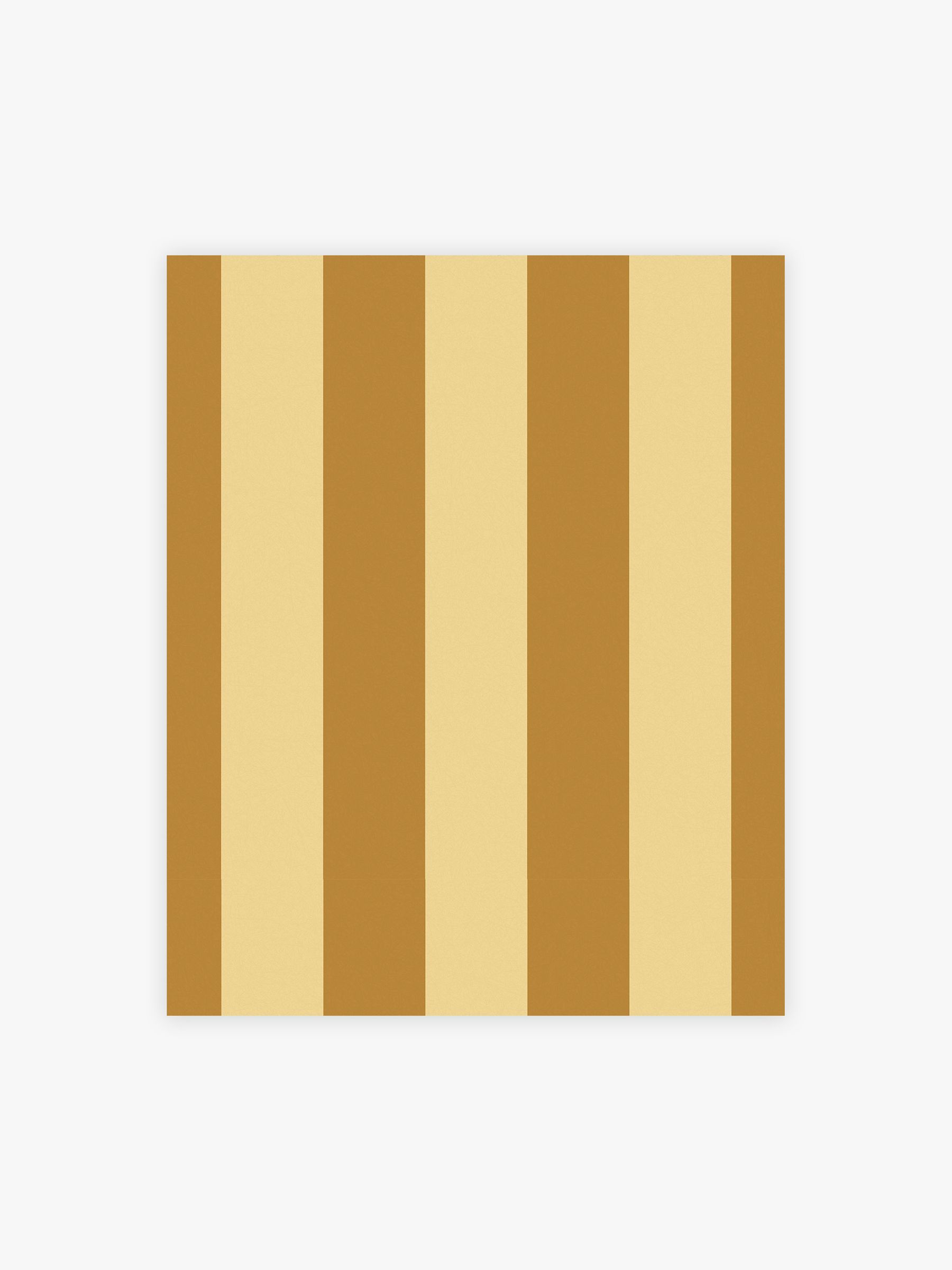 Demi Wide Stripe A4 Wallpaper Sample in Ochre - Image 2 of 4