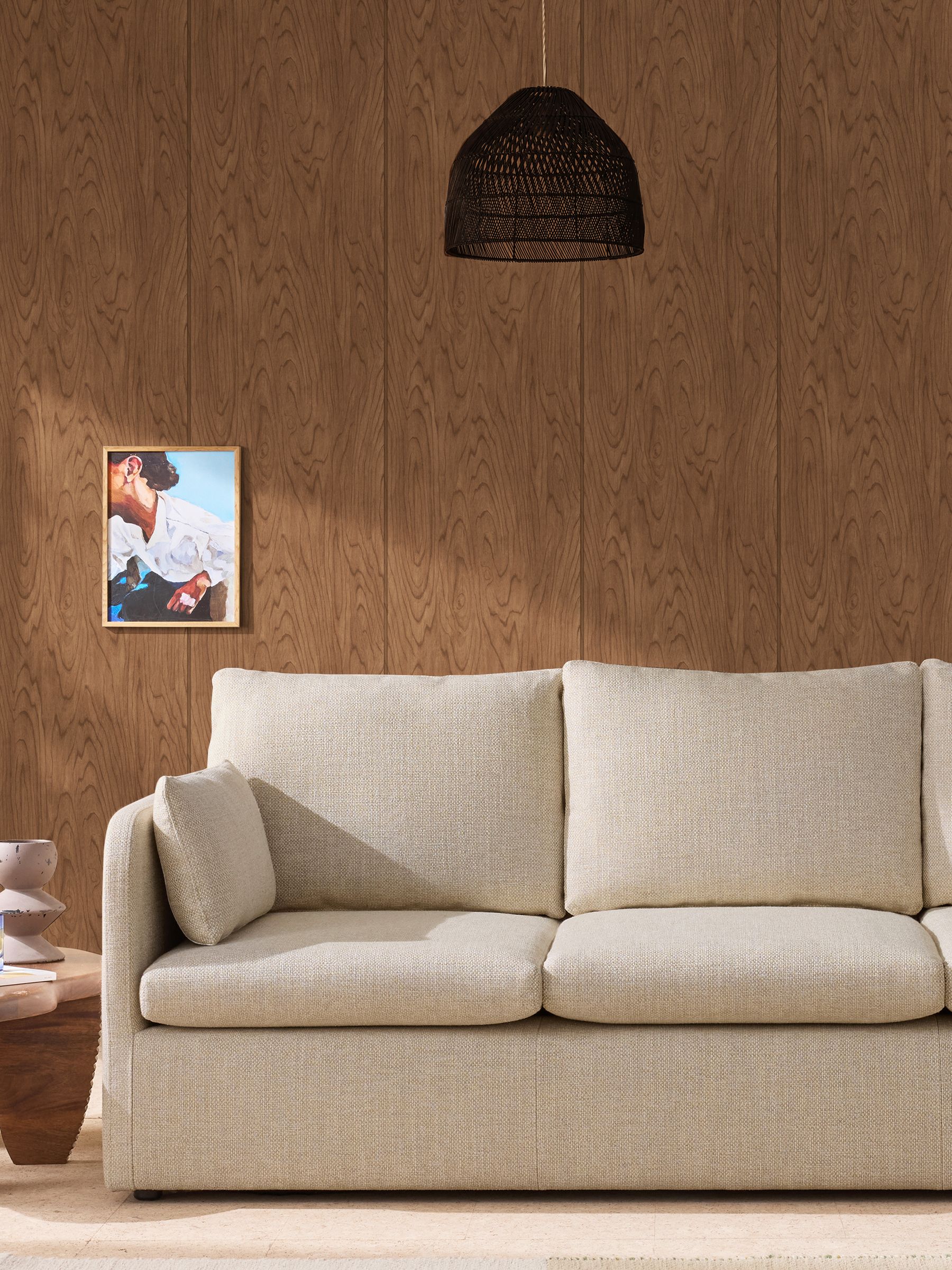 Orly A4 Wallpaper Sample in Mid Tone Timber - Image 1 of 4