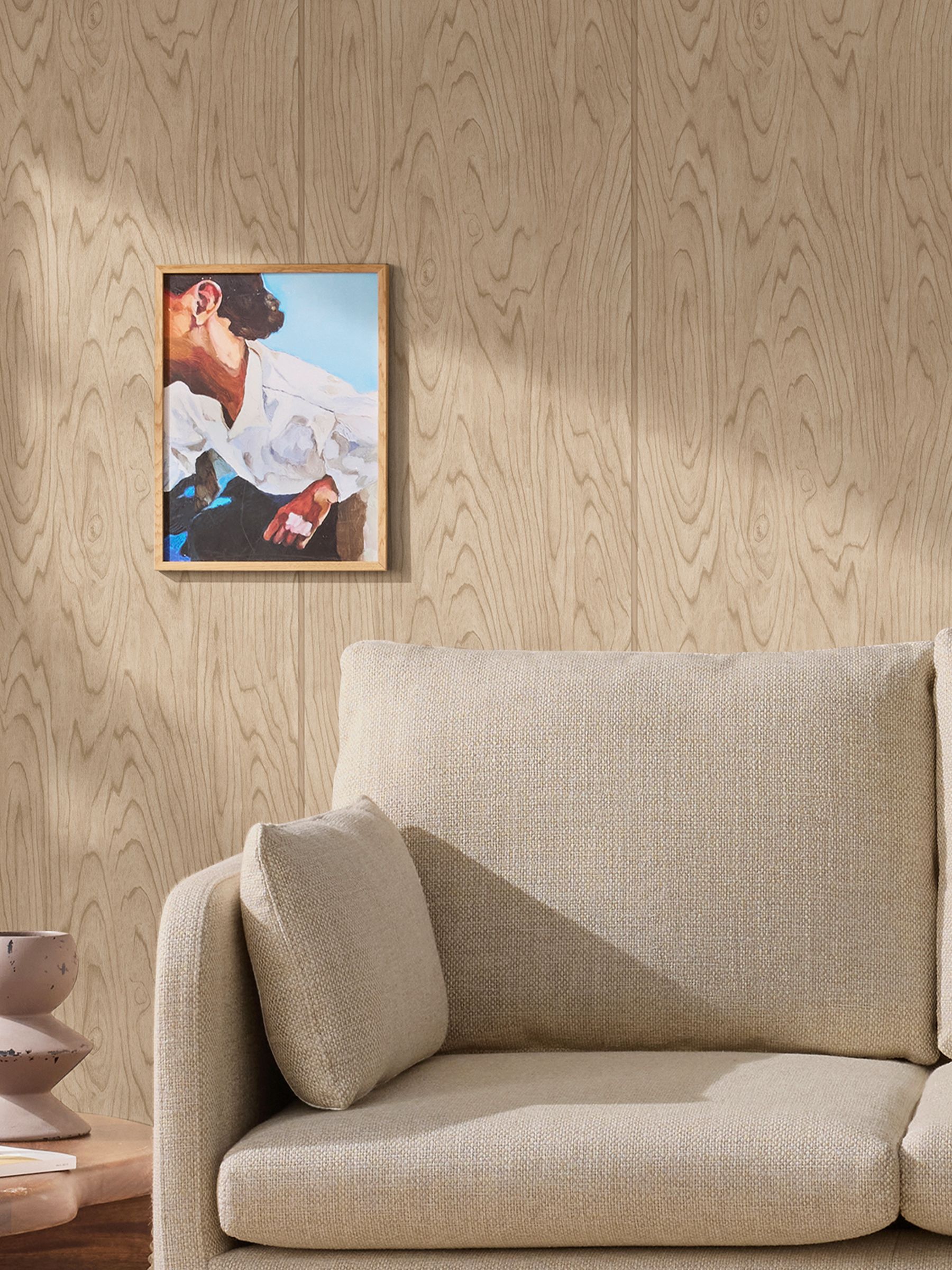 Orly A4 Wallpaper Sample in Light Timber - Image 4 of 4