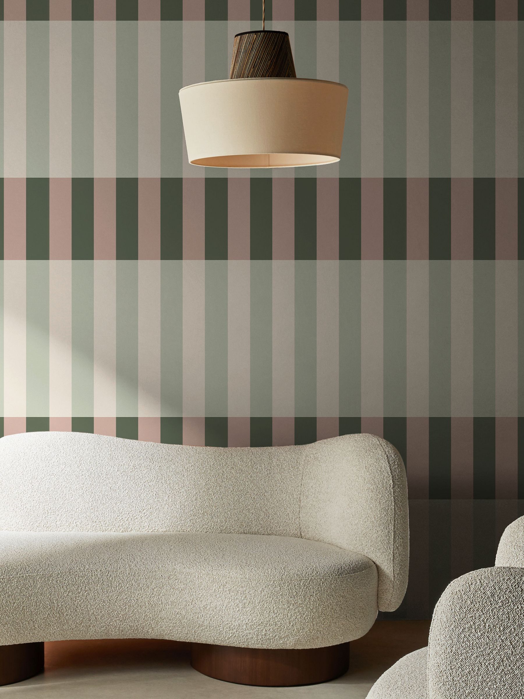 Terri A4 Wallpaper Sample in Green and Blush - Image 4 of 4 Terri A4 Wallpaper Sample in Green and Blush - Image 4 of 4