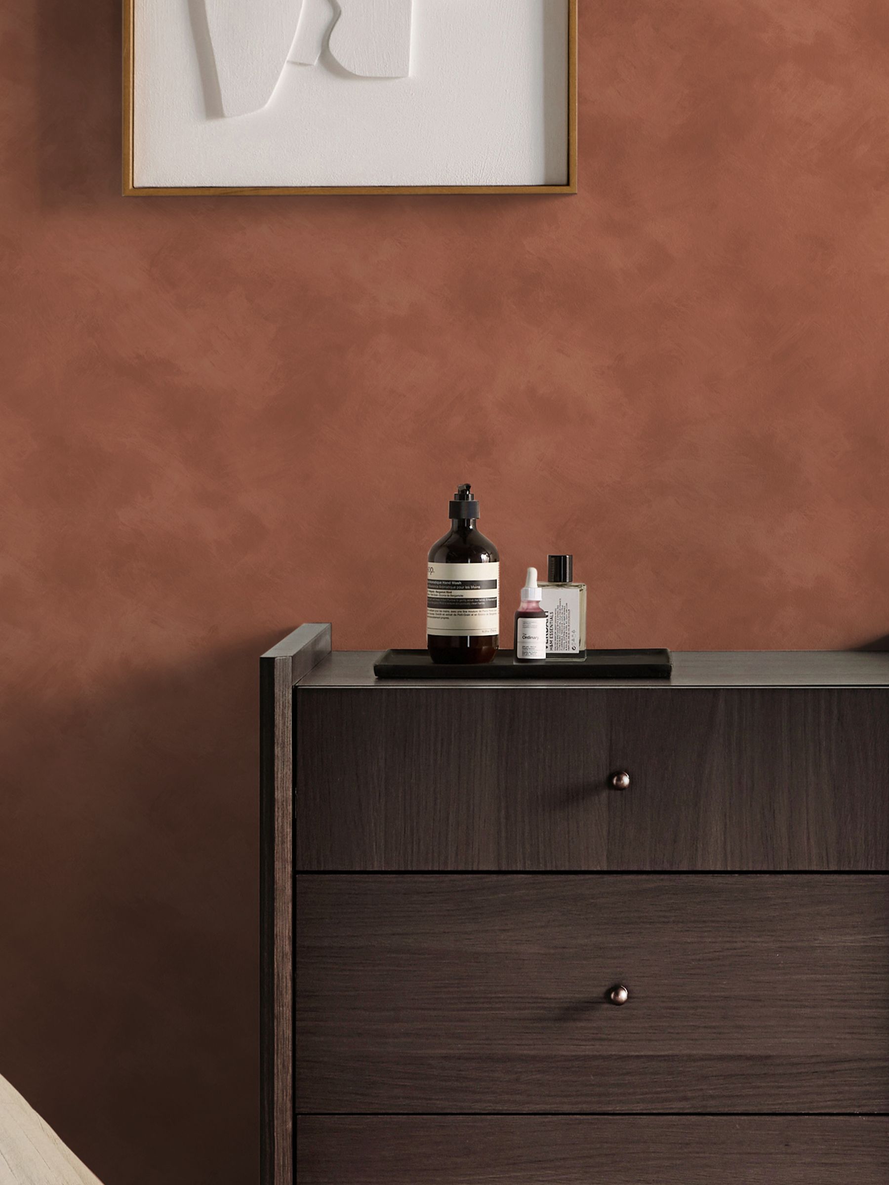 Shae 10M Wallpaper in Terracotta Limewash - Image 4 of 4