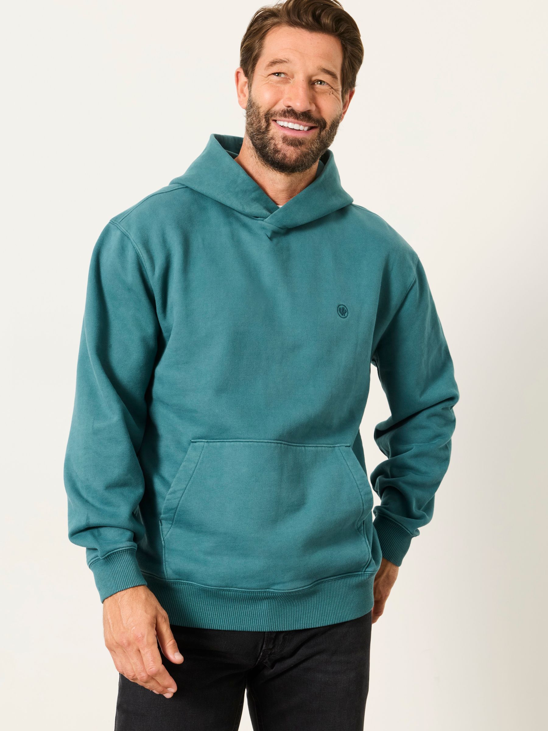 Hayle Dark Teal Overhead Hoodie - Image 4 of 6