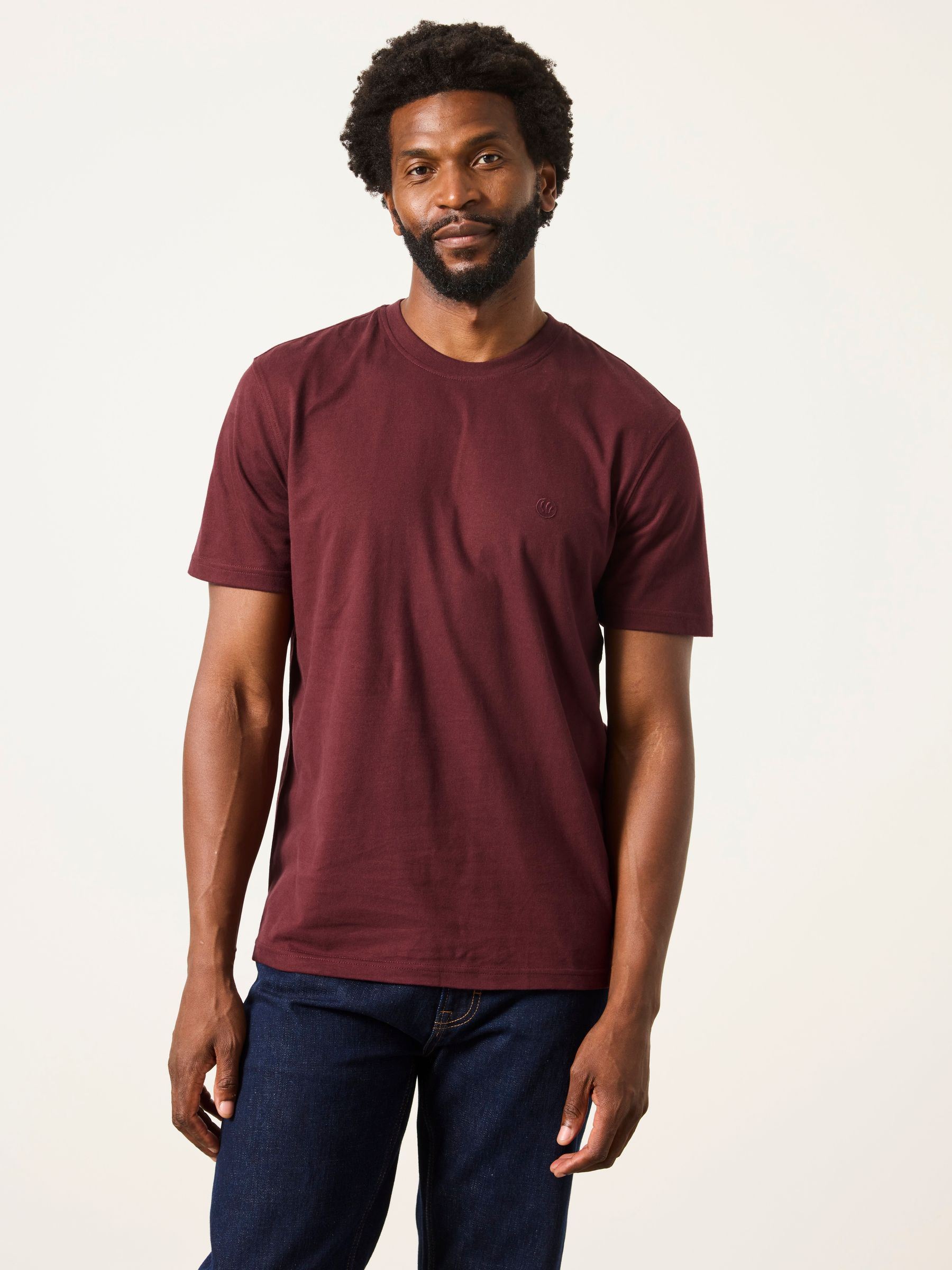 3 Pack Navy/Burgundy/Green Short Sleeve T-Shirt - Image 4 of 7